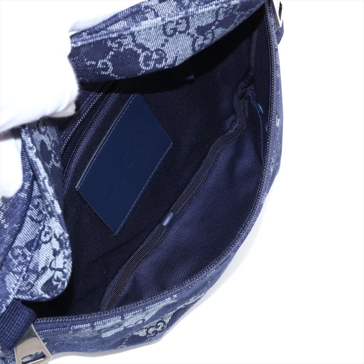 GG Denim 851706 Denim Body Bag, Blue — view 6