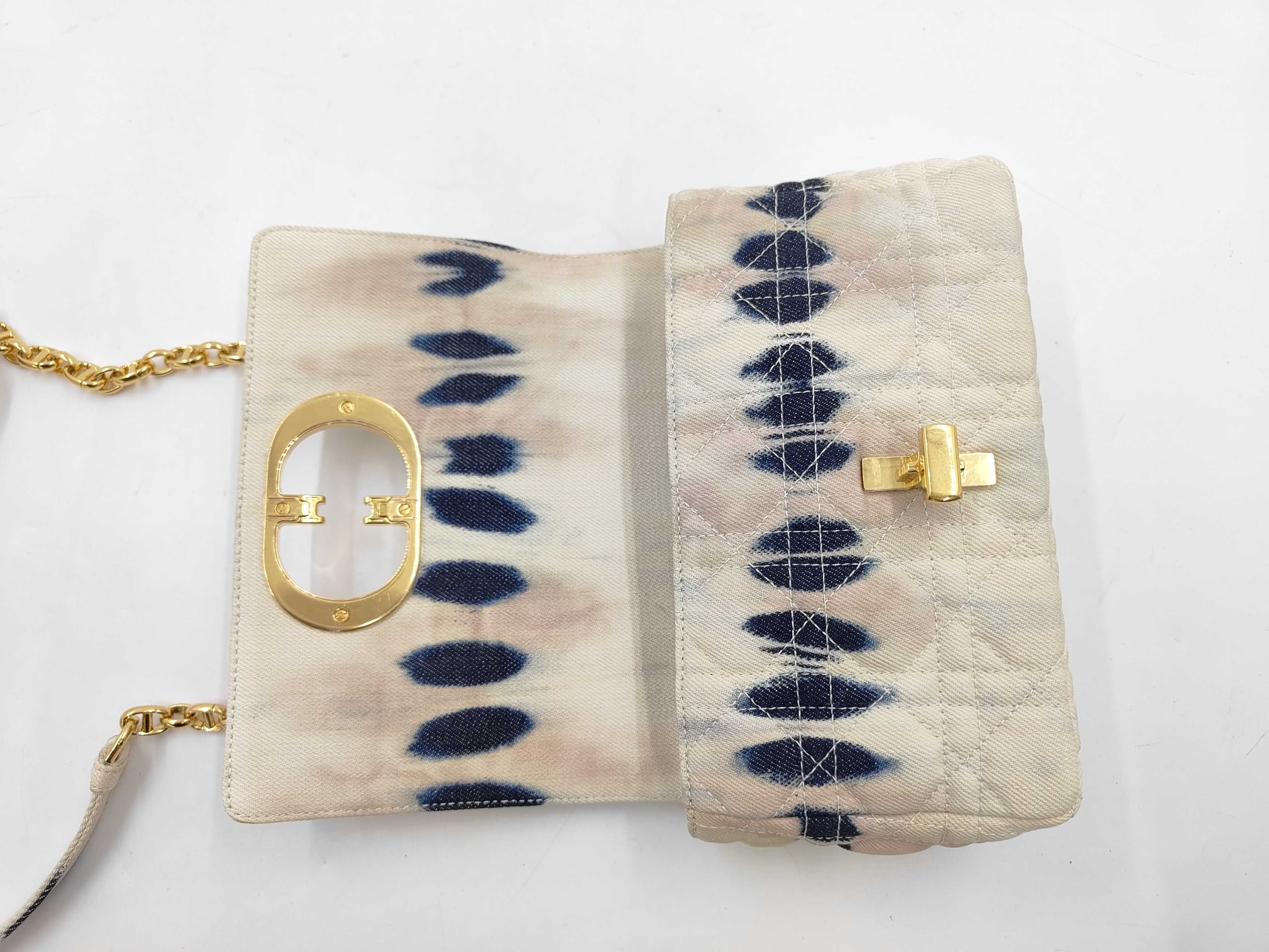 bag, Christian Calo Cannage denim tie-dye wash chain shoulder bag. — view 8