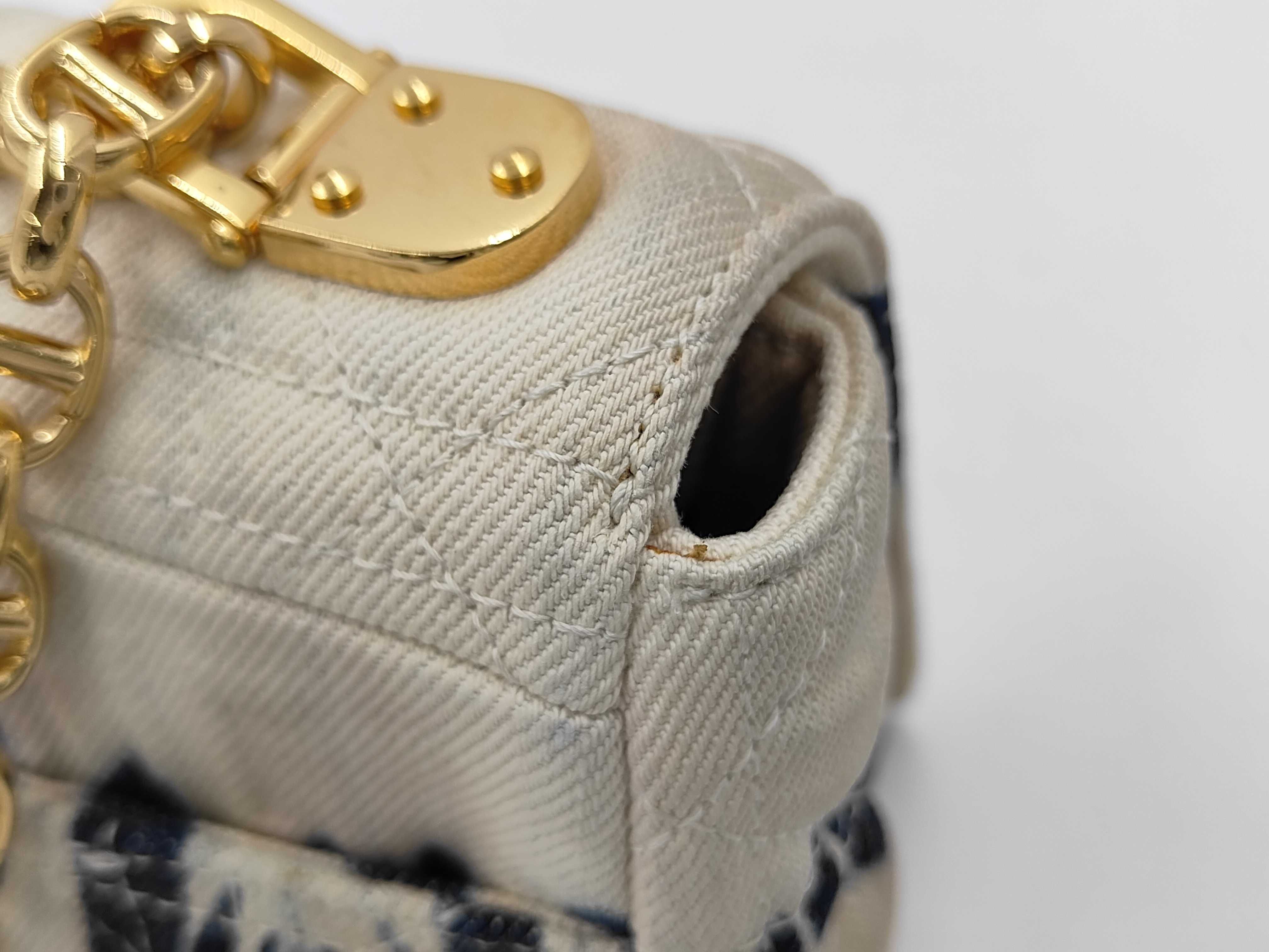 bag, Christian Calo Cannage denim tie-dye wash chain shoulder bag. — view 9