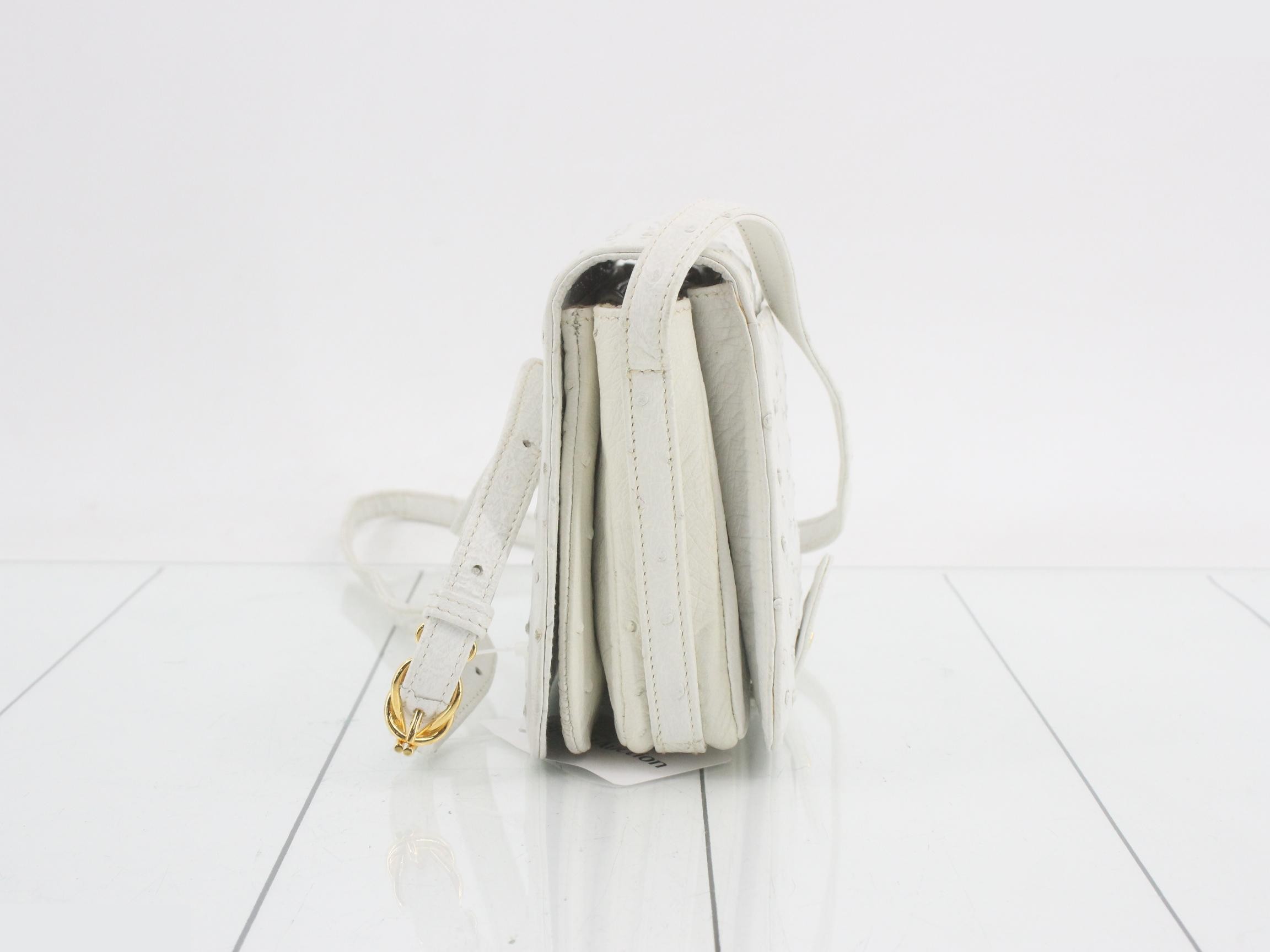 Vintage Ostrich Shoulder Bag — view 3