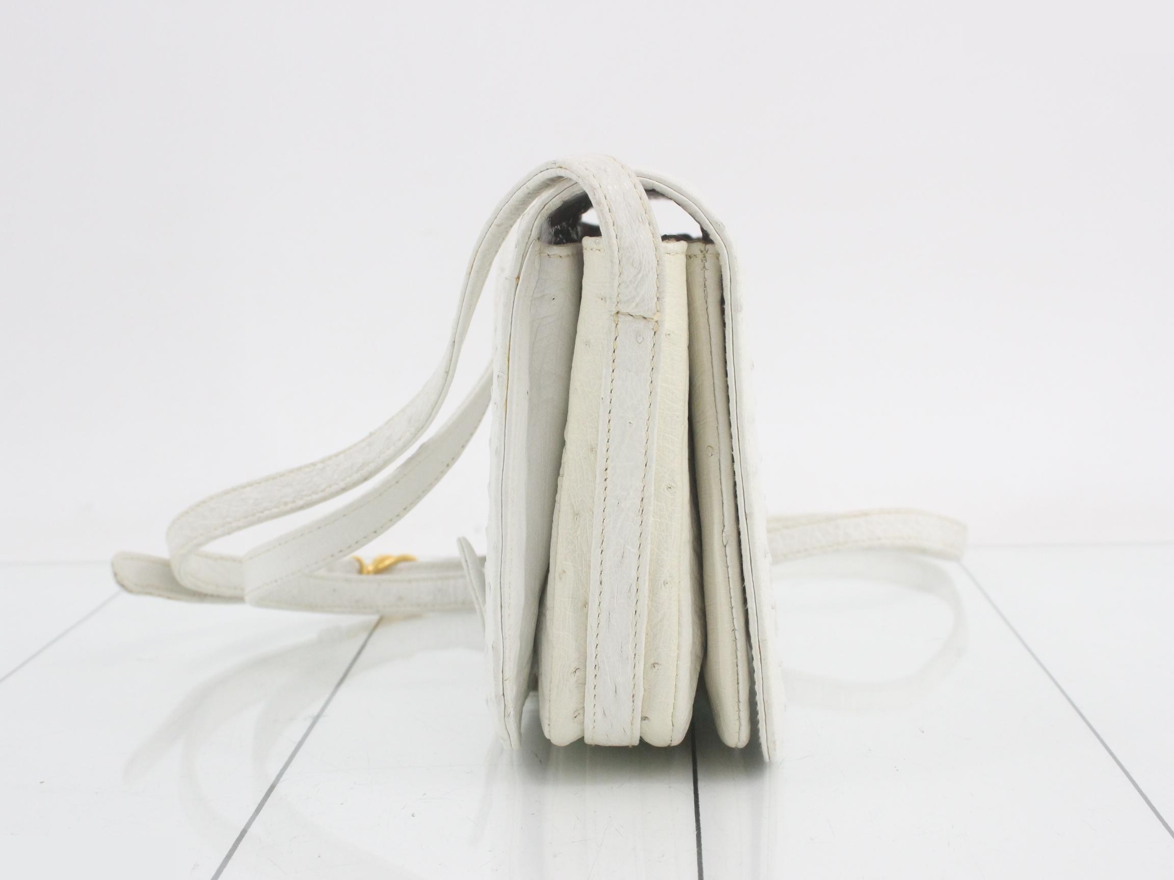 Vintage Ostrich Shoulder Bag — view 4
