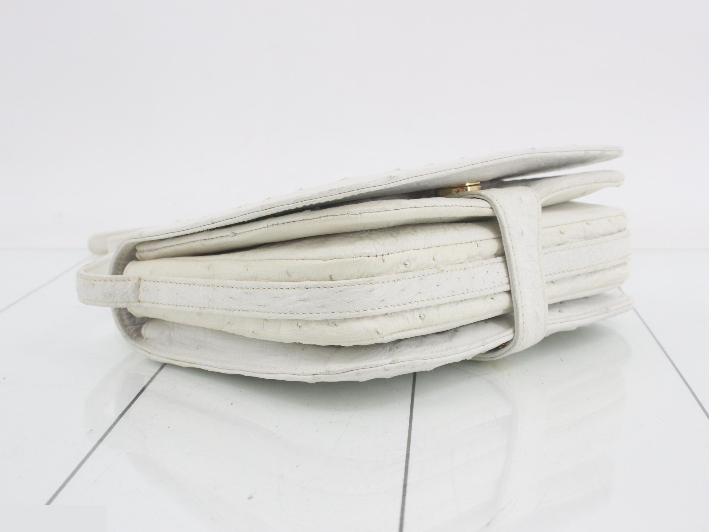 Vintage Ostrich Shoulder Bag — view 5