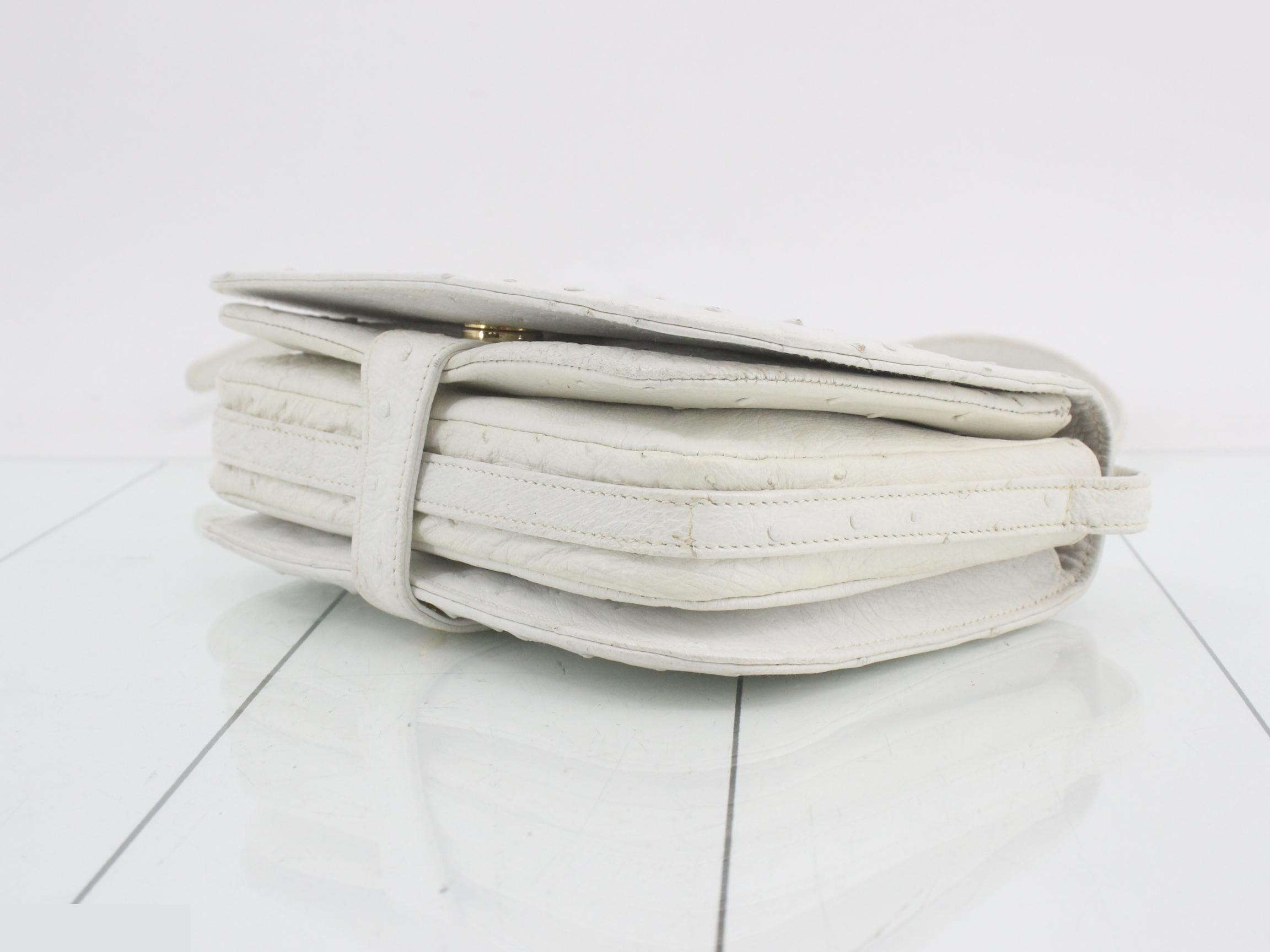 Vintage Ostrich Shoulder Bag — view 6