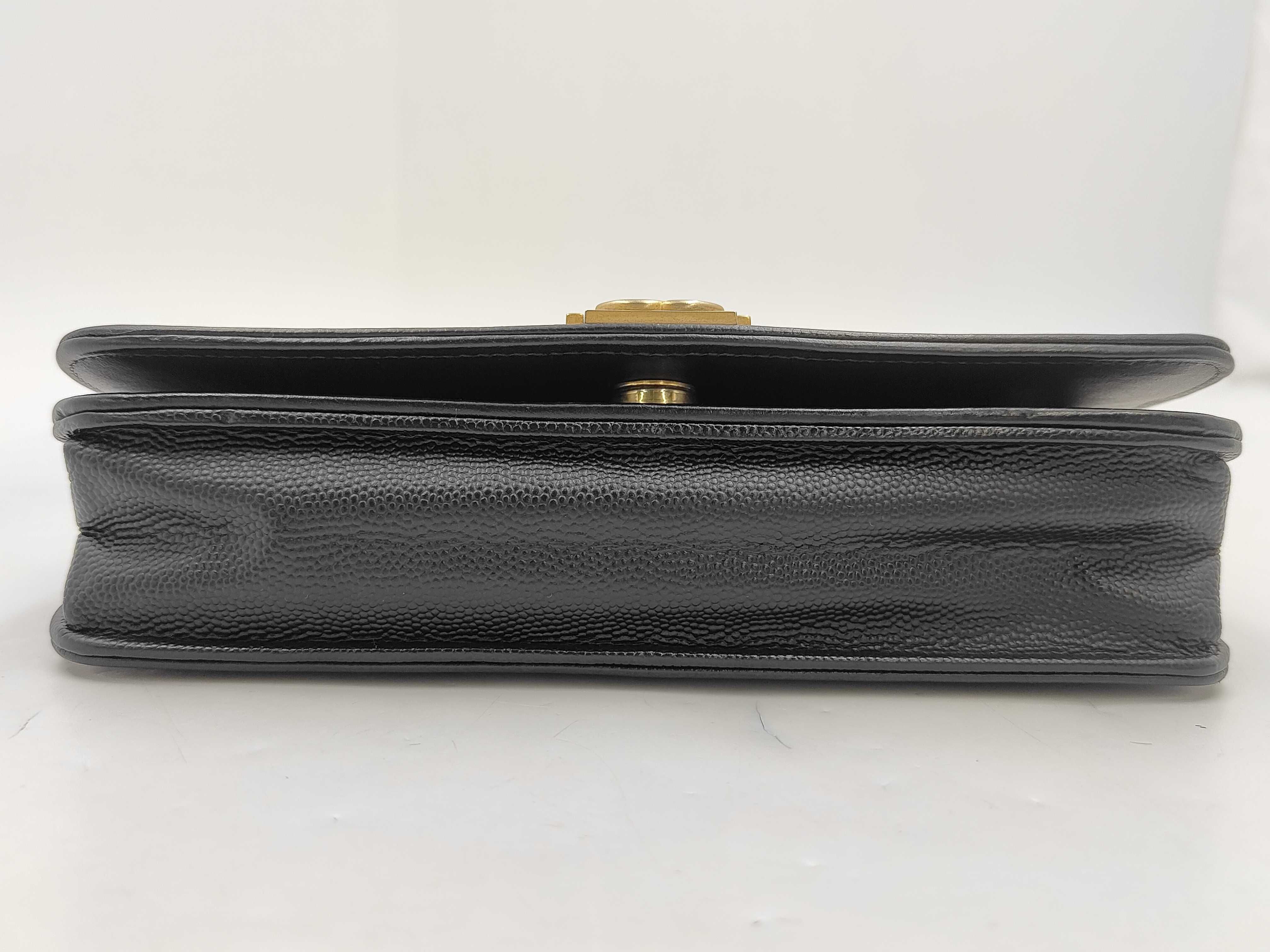 Boy Chanel Caviar Skin Chain Wallet, Black with Gold Hardware, 25317287 (Serial Number 25-series), Shoulder Bag — view 5
