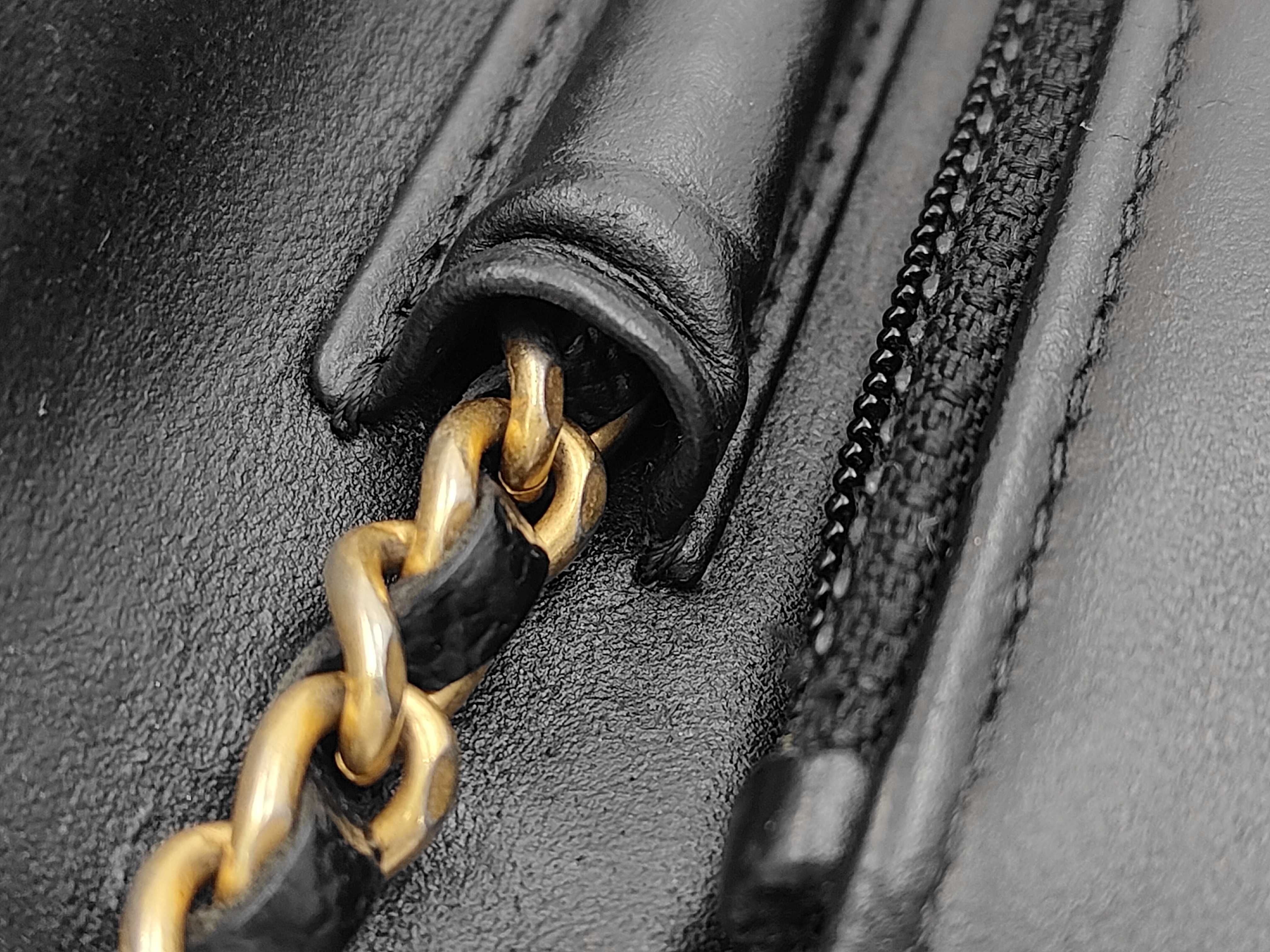 Boy Chanel Caviar Skin Chain Wallet, Black with Gold Hardware, 25317287 (Serial Number 25-series), Shoulder Bag — view 8