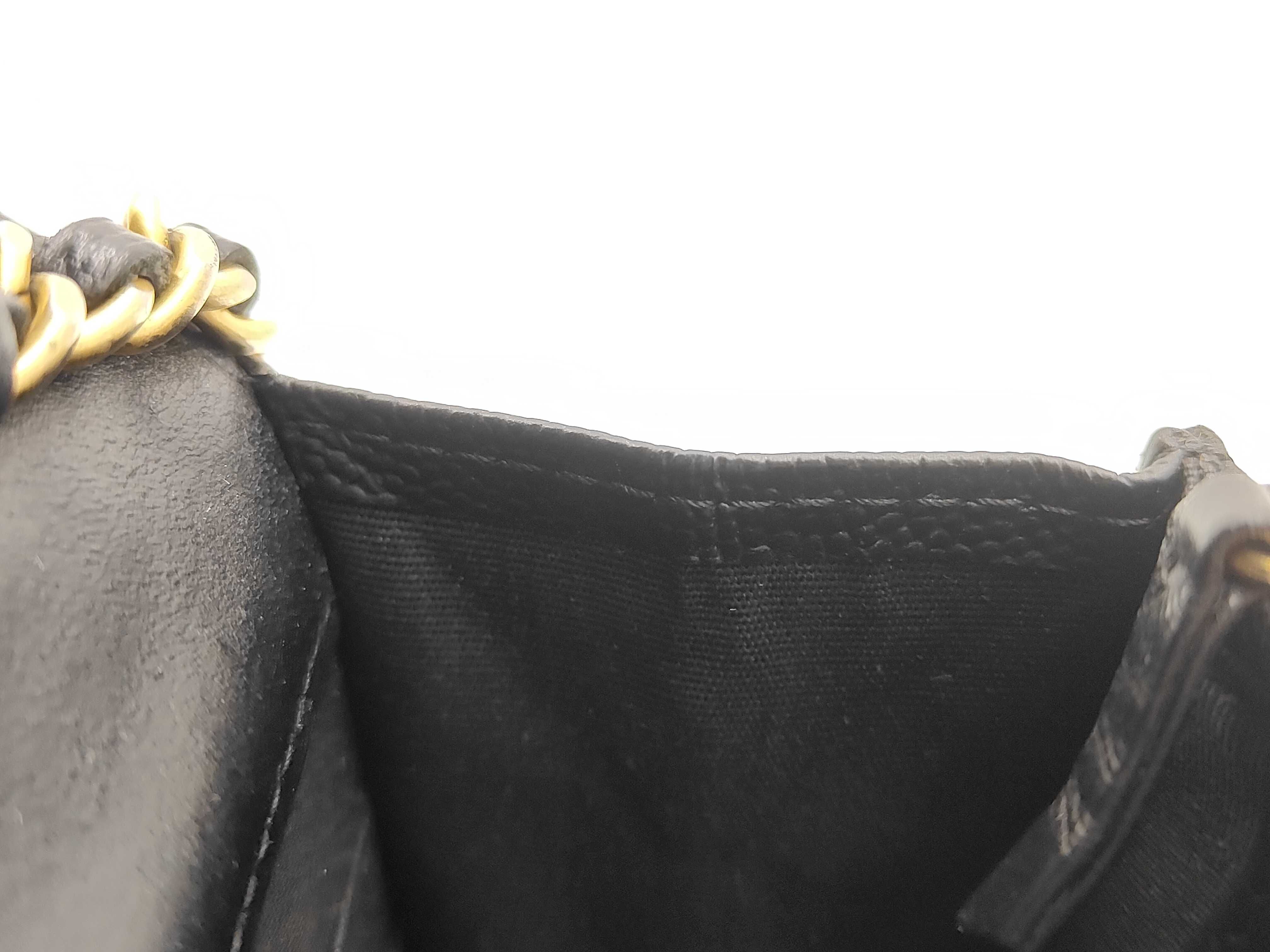 Boy Chanel Caviar Skin Chain Wallet, Black with Gold Hardware, 25317287 (Serial Number 25-series), Shoulder Bag — view 10