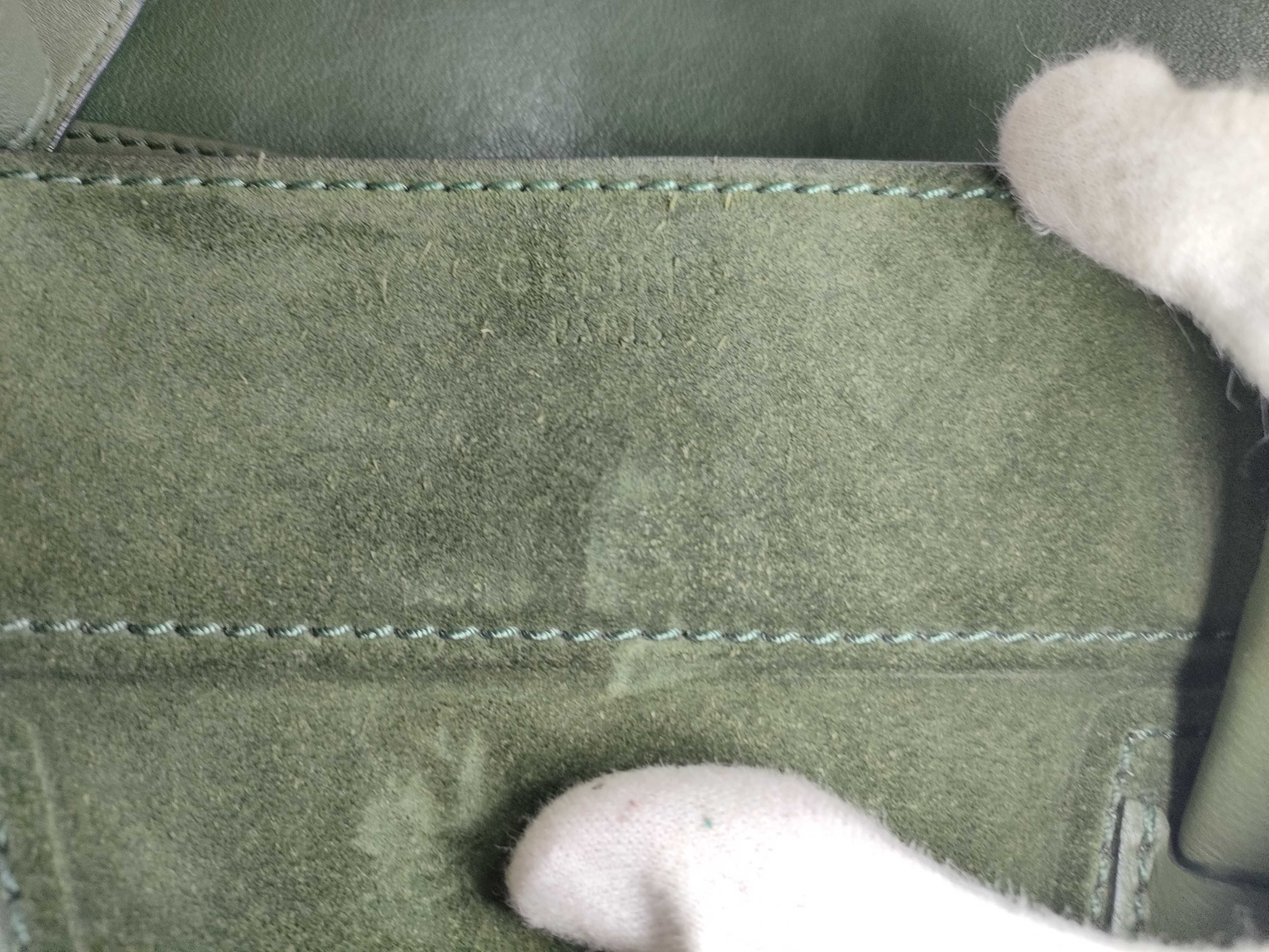 ID- Luggage Phantom Suede & Cow Skin Handbag Green #U-CU-0112 Handbag — view 12