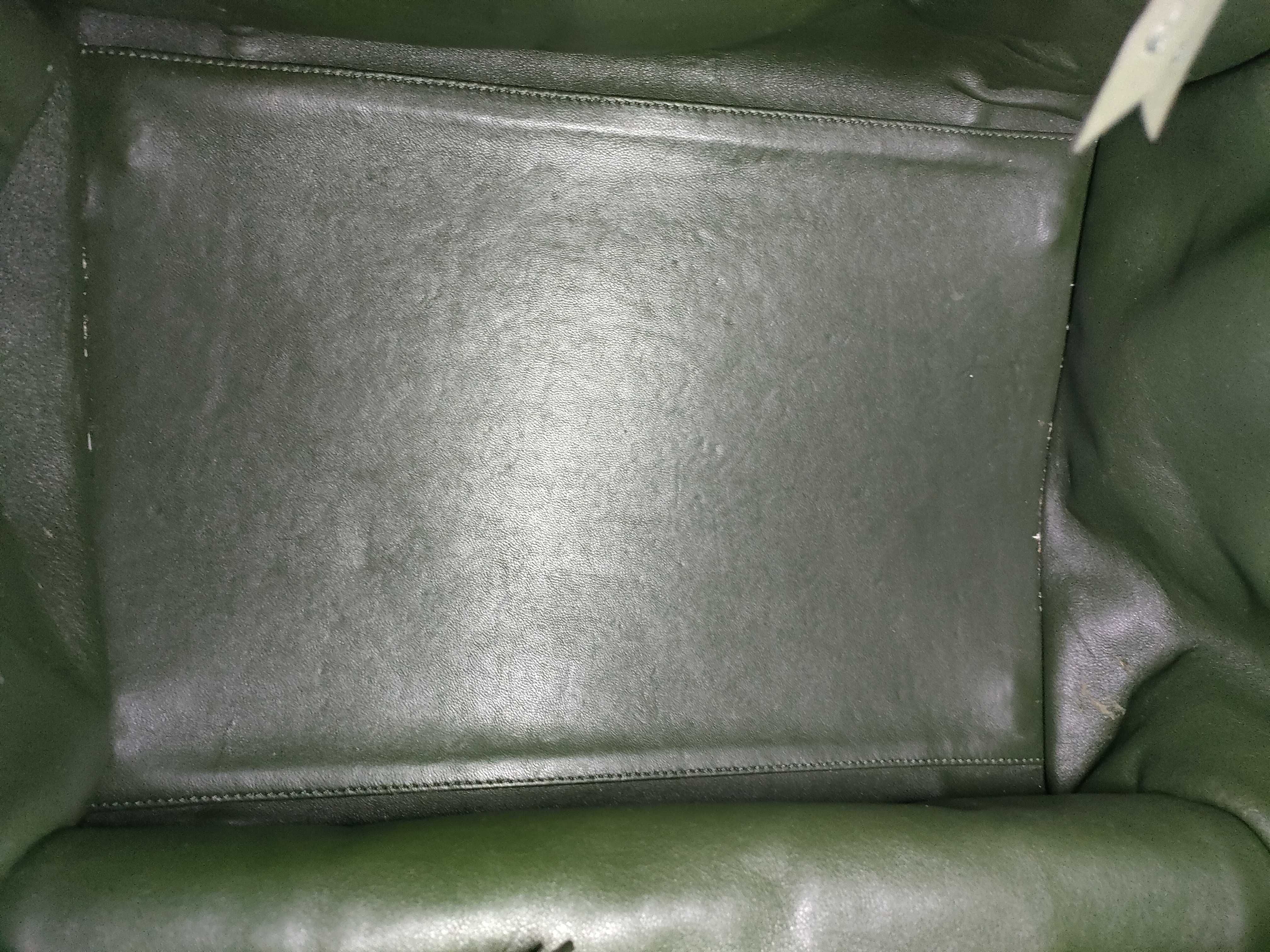 ID- Luggage Phantom Suede & Cow Skin Handbag Green #U-CU-0112 Handbag — view 9