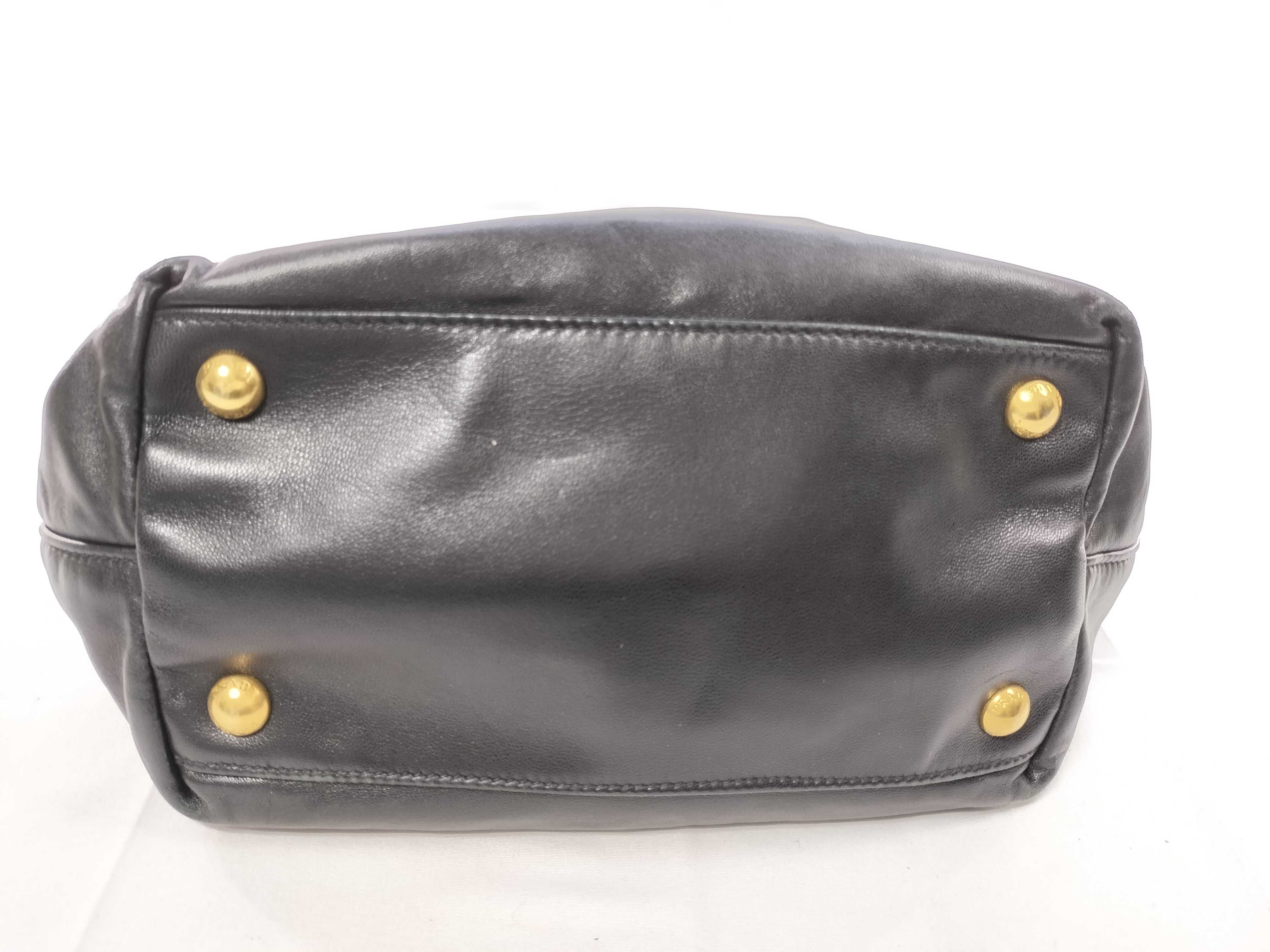 Nappa Leather Ribbon Shoulder Tote Bag — view 7