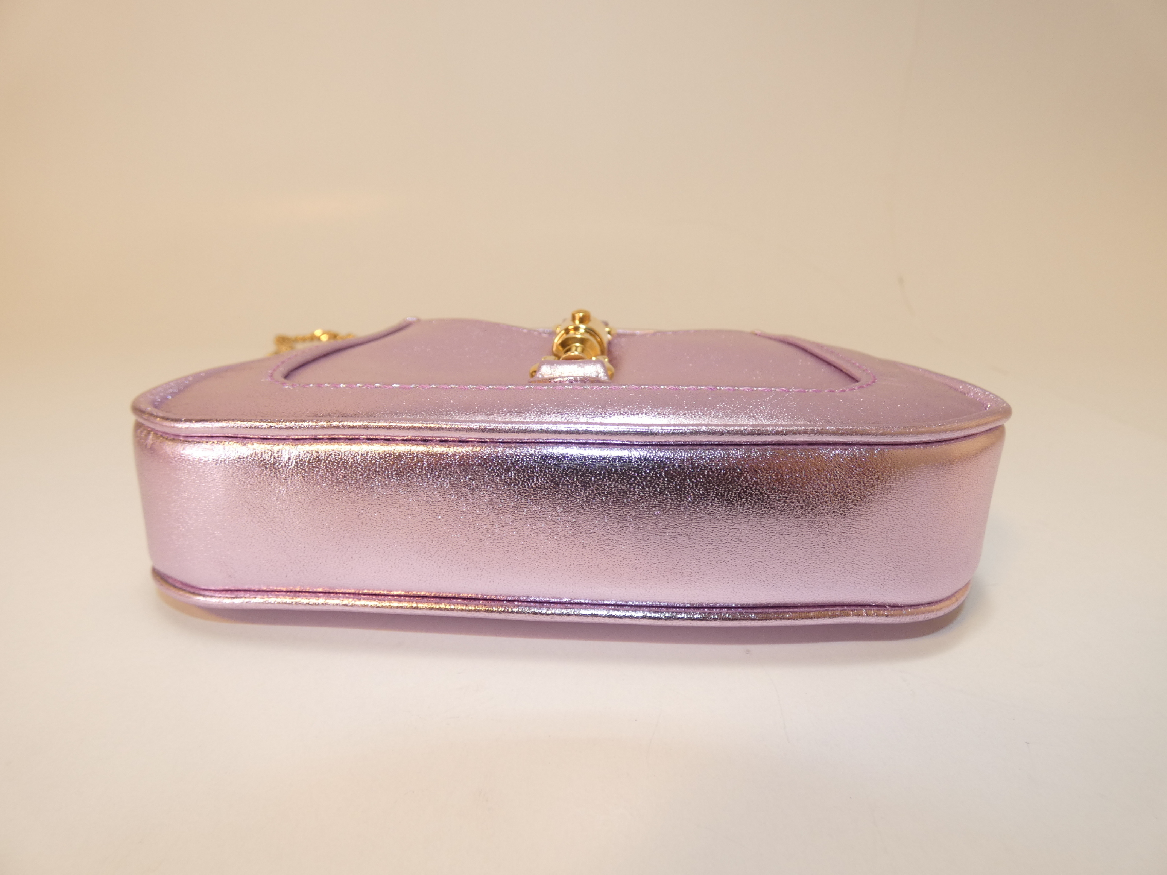 2-way Jackie 1961 Metallic Pink GP Chain Mini Shoulder Handbag — view 5