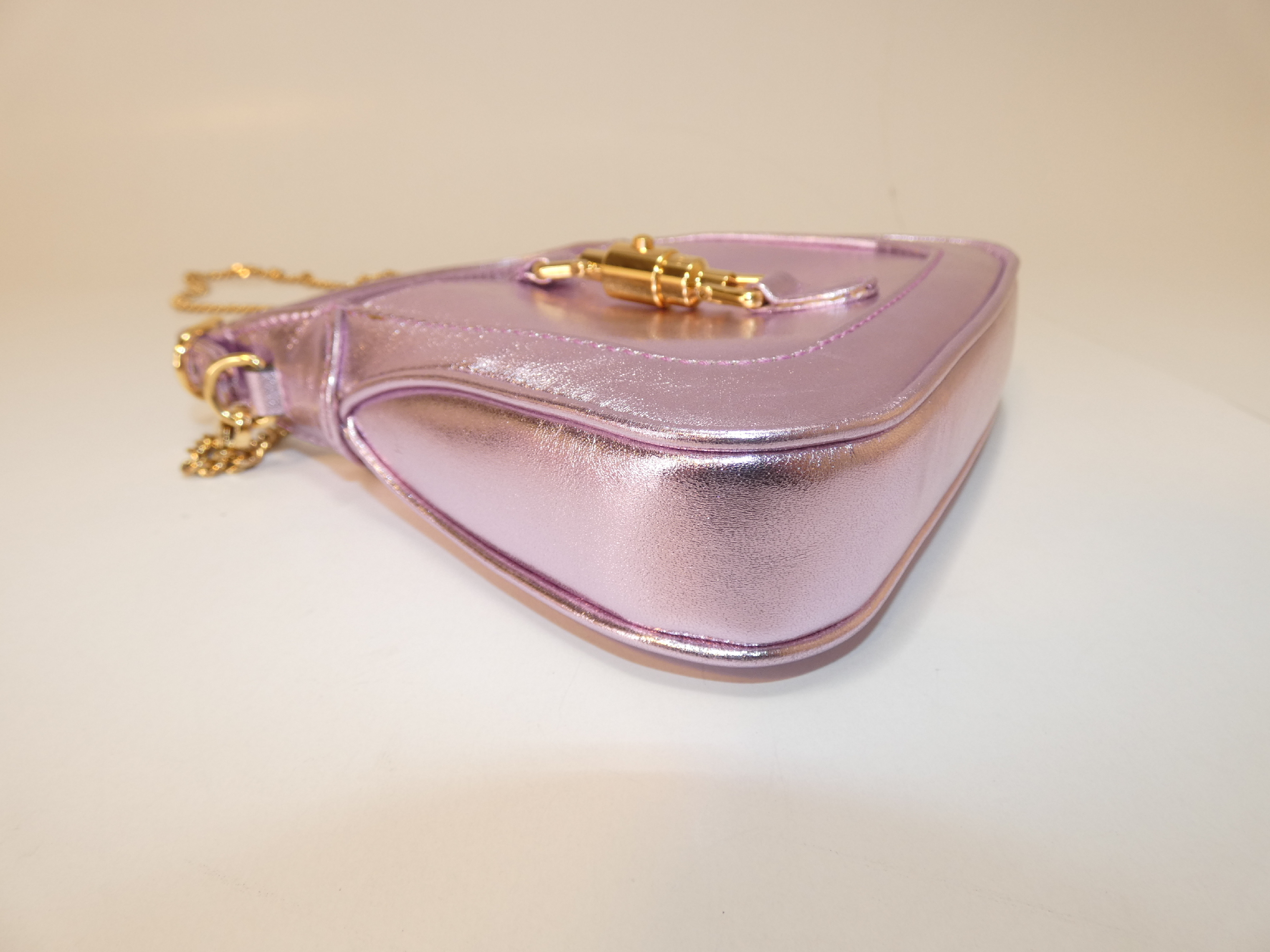 2-way Jackie 1961 Metallic Pink GP Chain Mini Shoulder Handbag — view 6