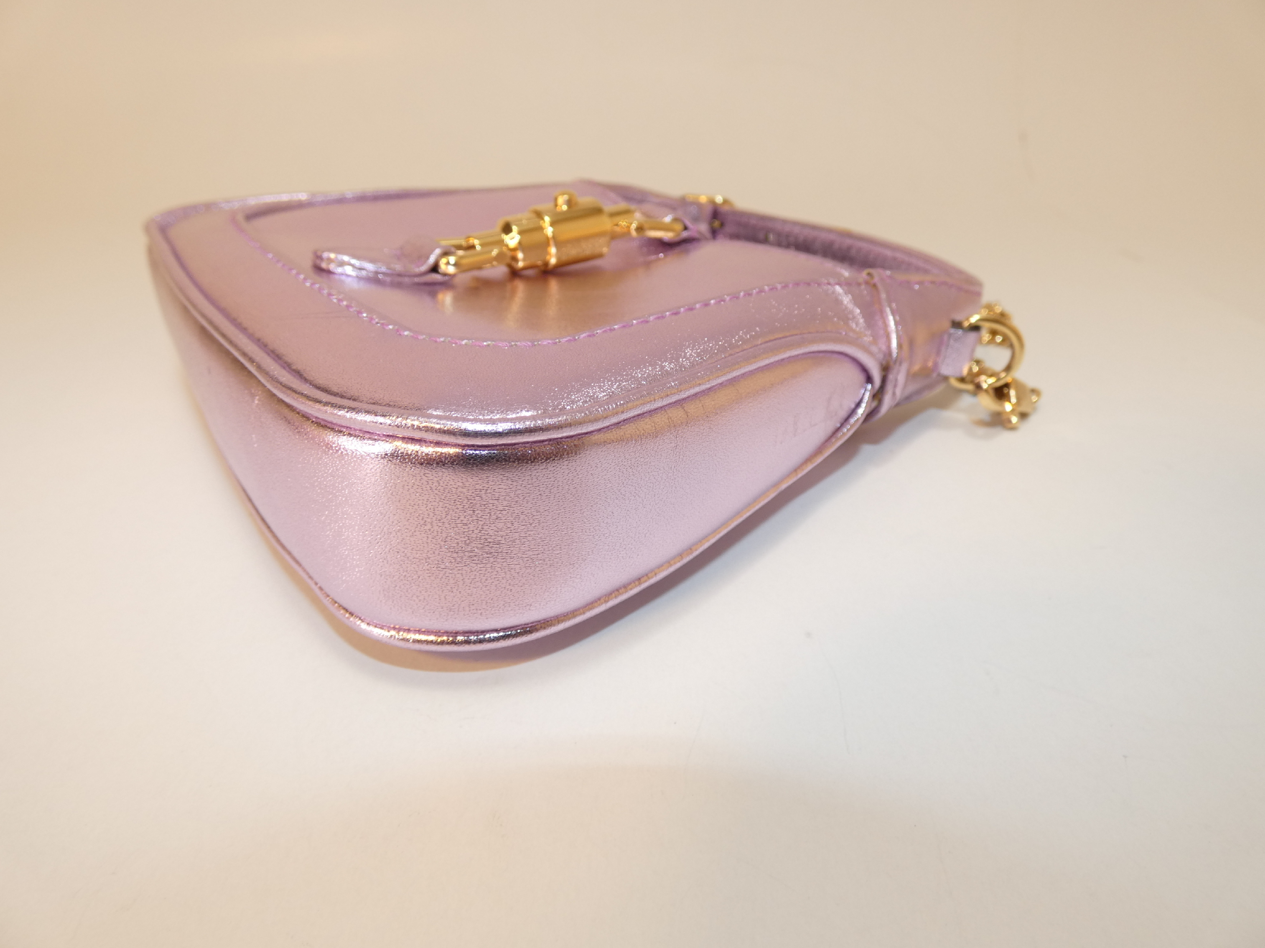 2-way Jackie 1961 Metallic Pink GP Chain Mini Shoulder Handbag — view 7
