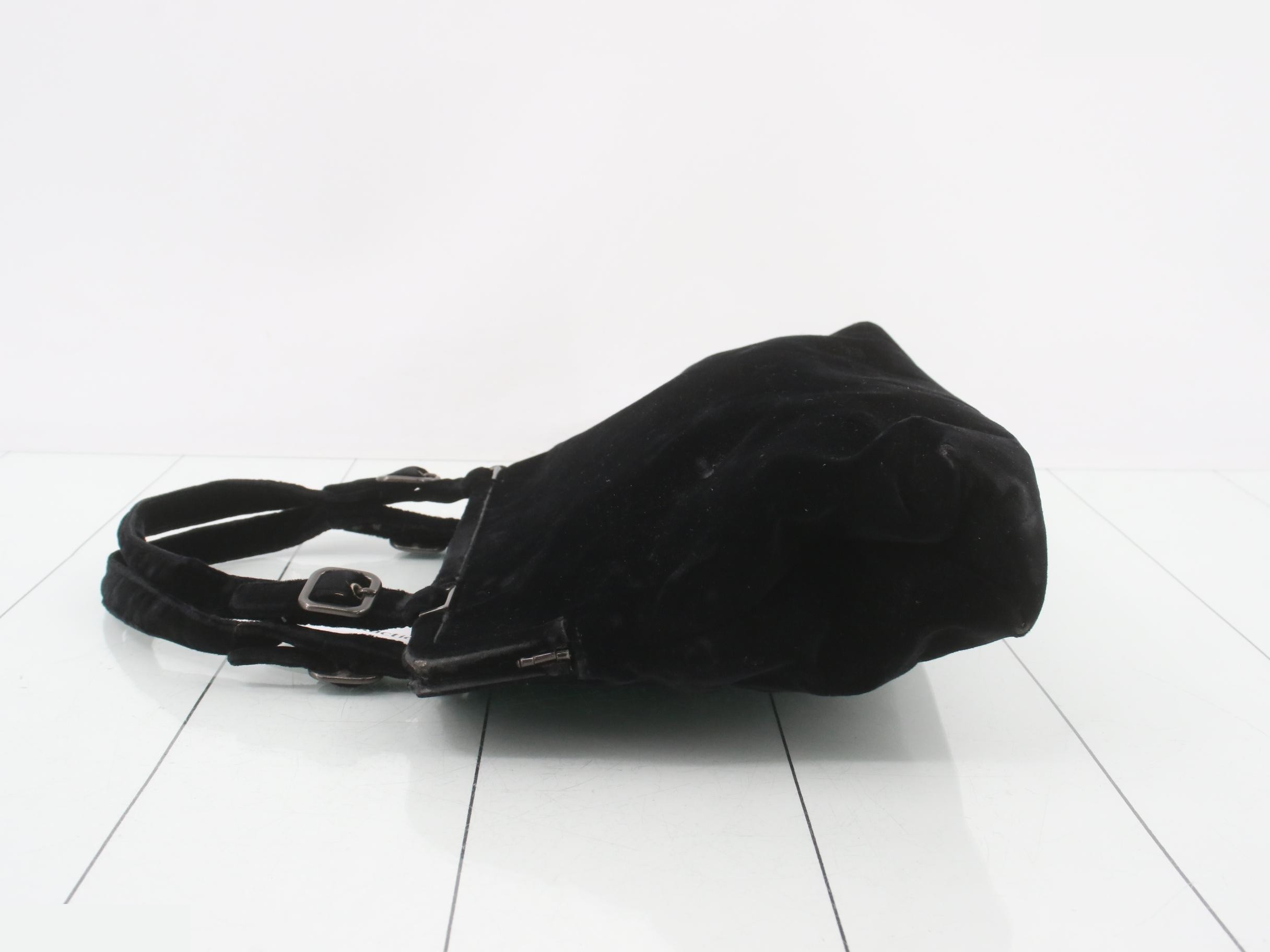 Vintage velour handbag — view 4