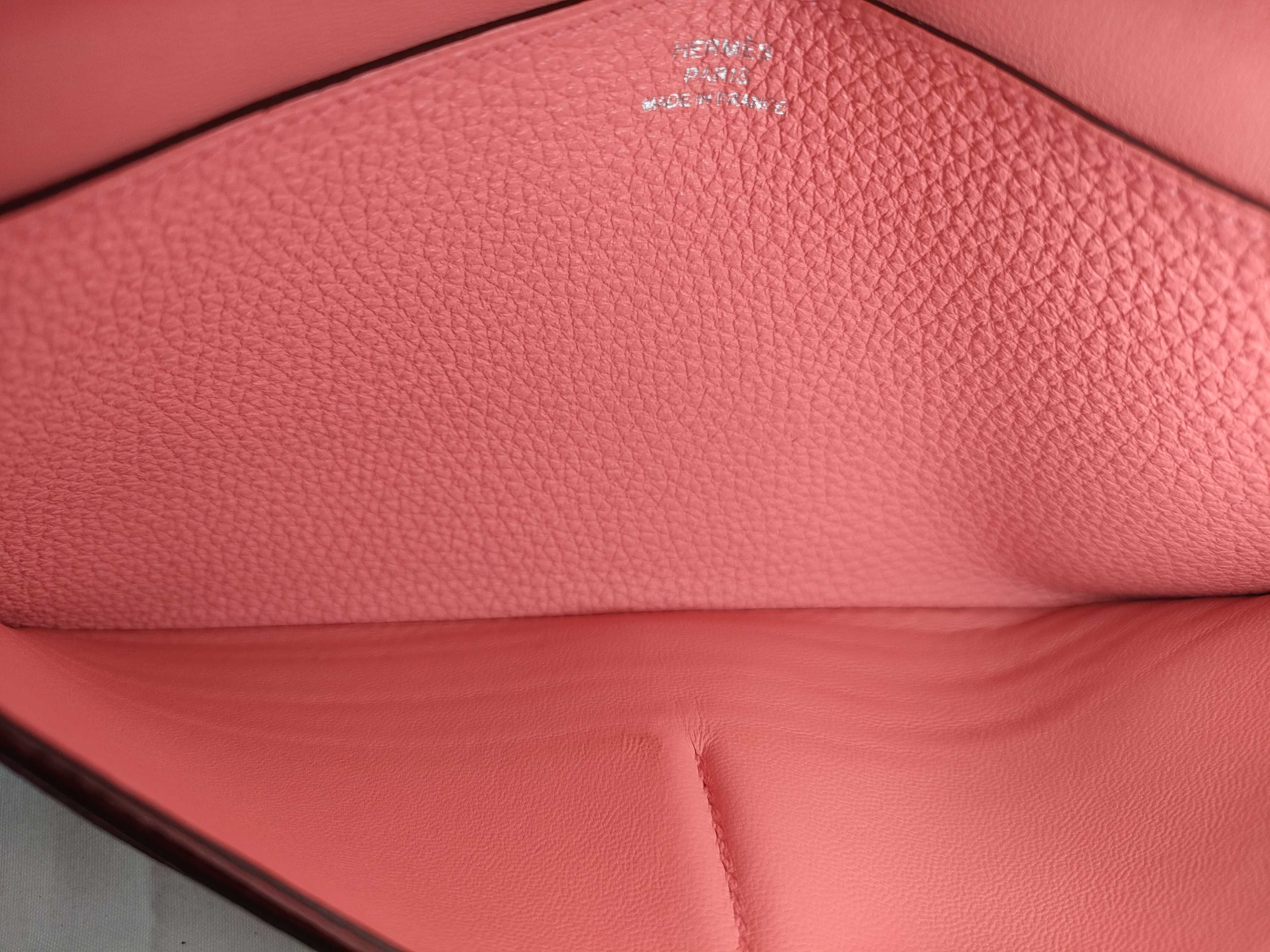 Dogon Long Wallet, T stamp, Pink, Silver Hardware — view 13