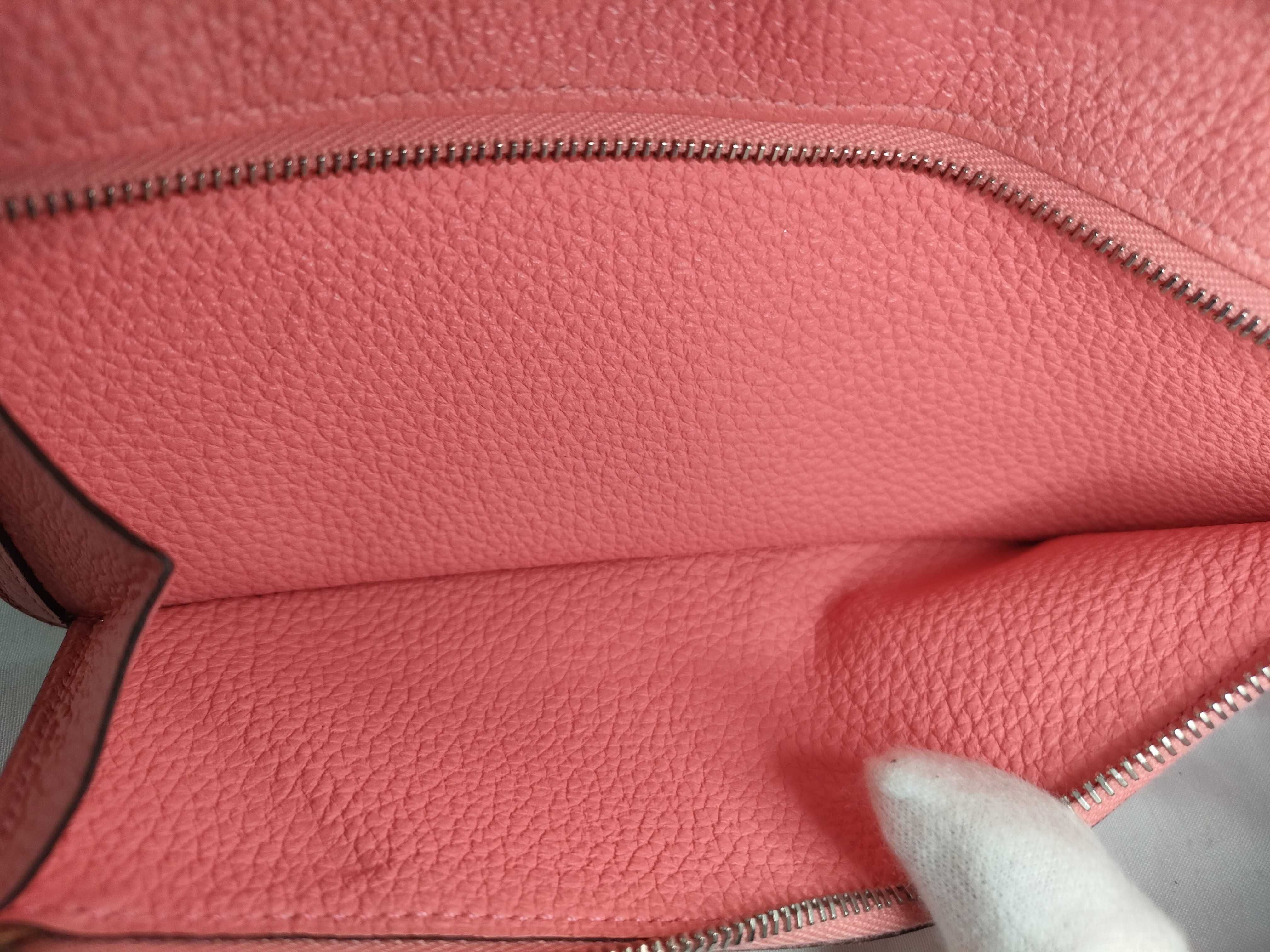Dogon Long Wallet, T stamp, Pink, Silver Hardware — view 15