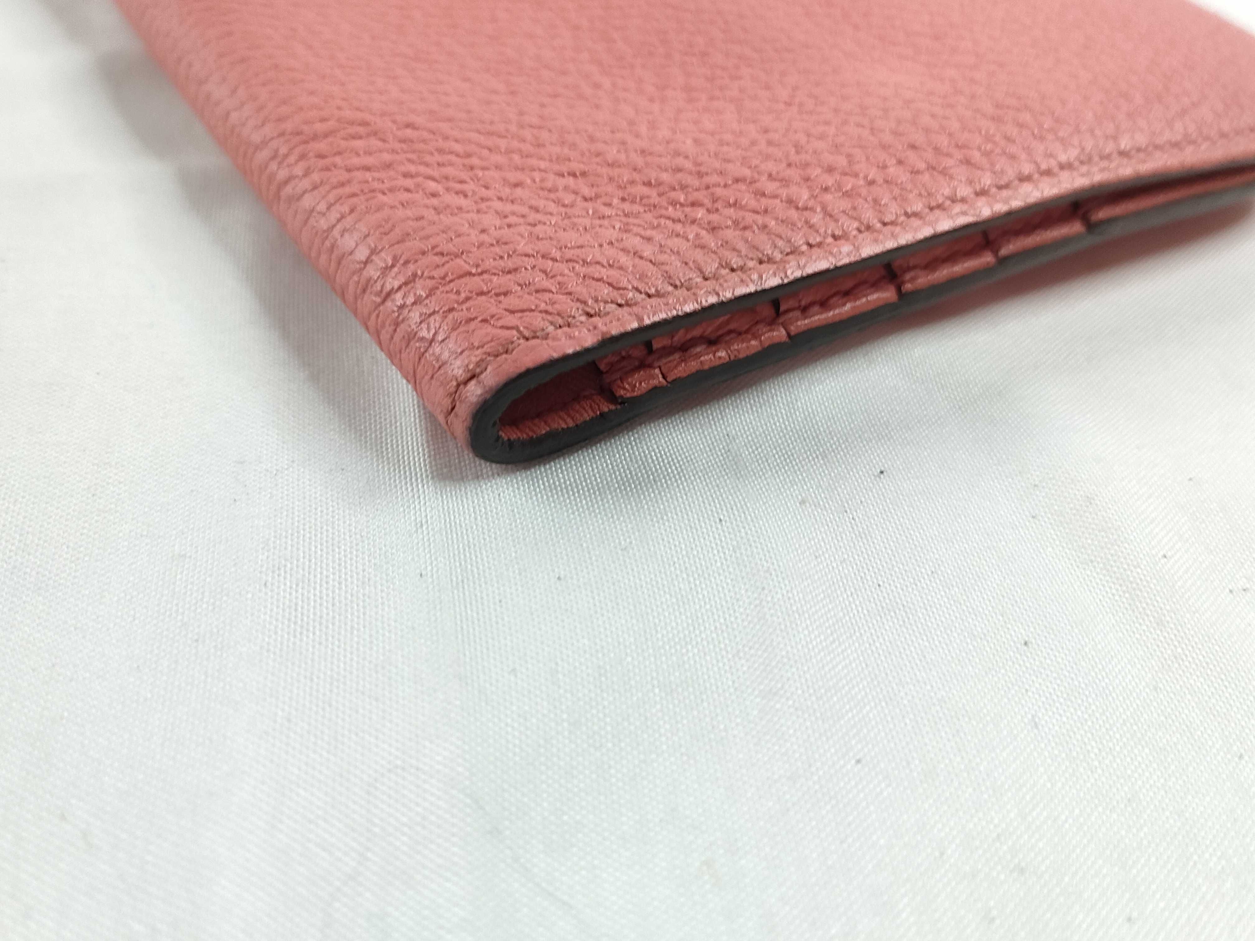 Dogon Long Wallet, T stamp, Pink, Silver Hardware — view 3