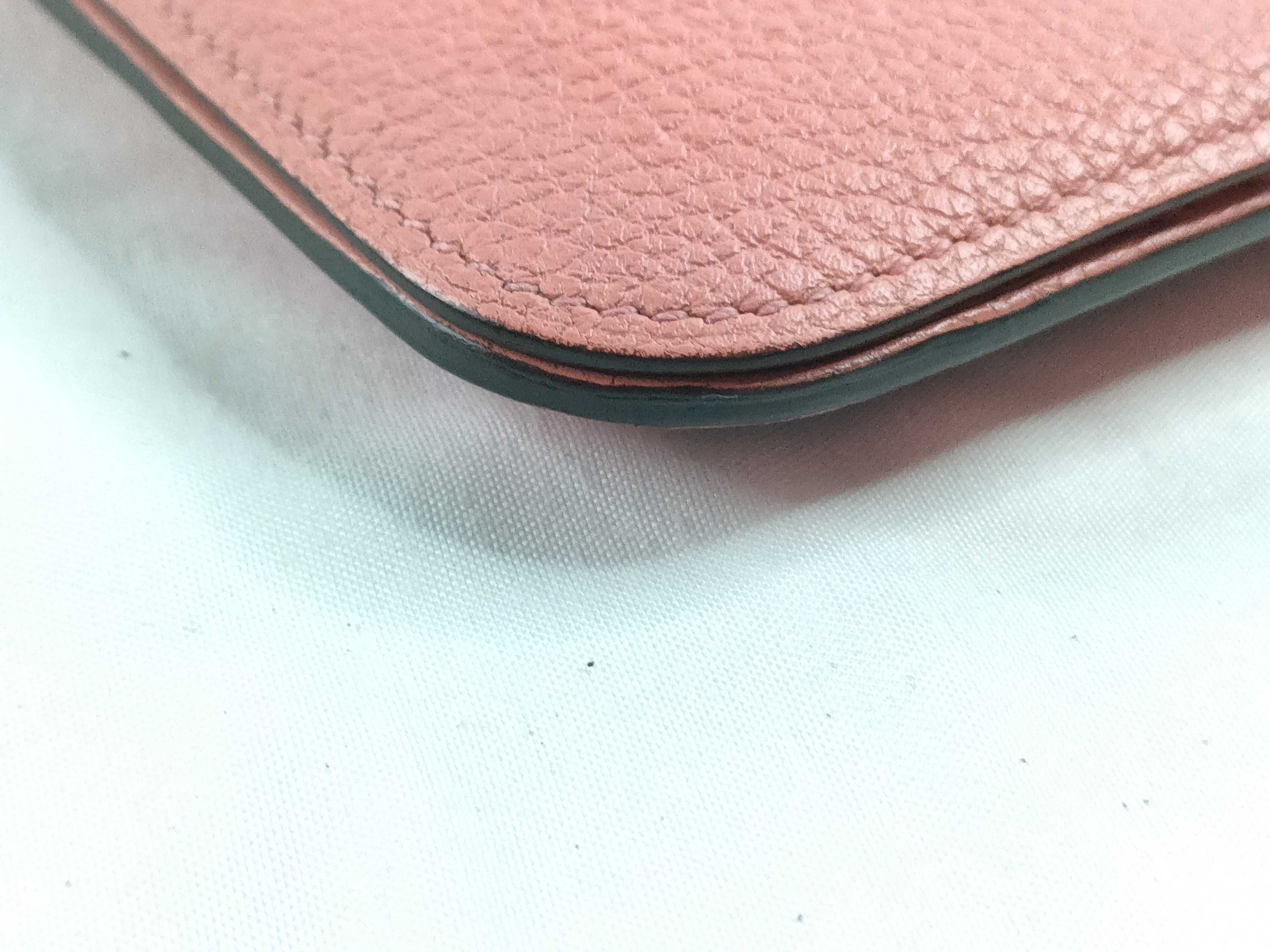 Dogon Long Wallet, T stamp, Pink, Silver Hardware — view 4