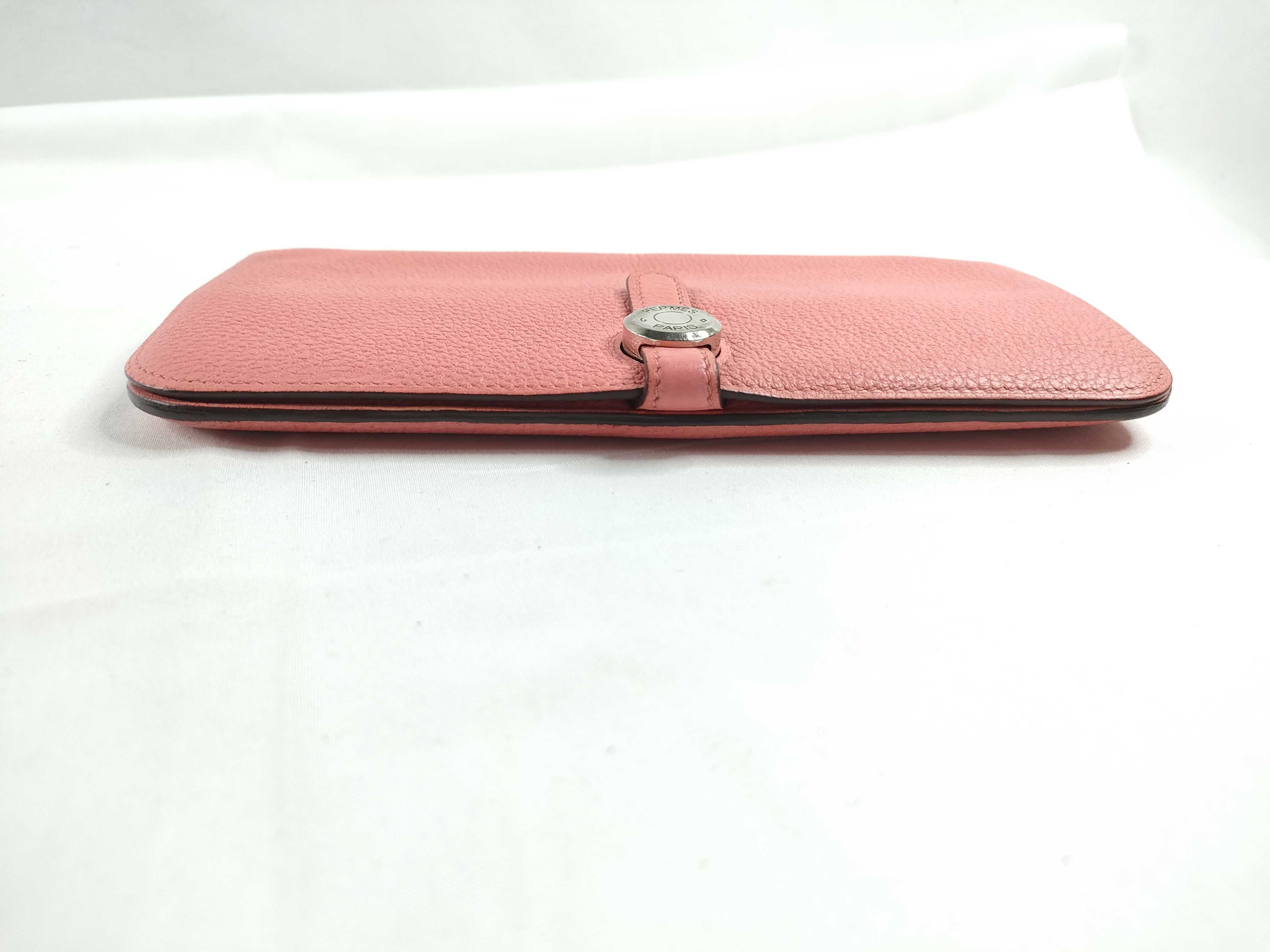 Dogon Long Wallet, T stamp, Pink, Silver Hardware — view 6