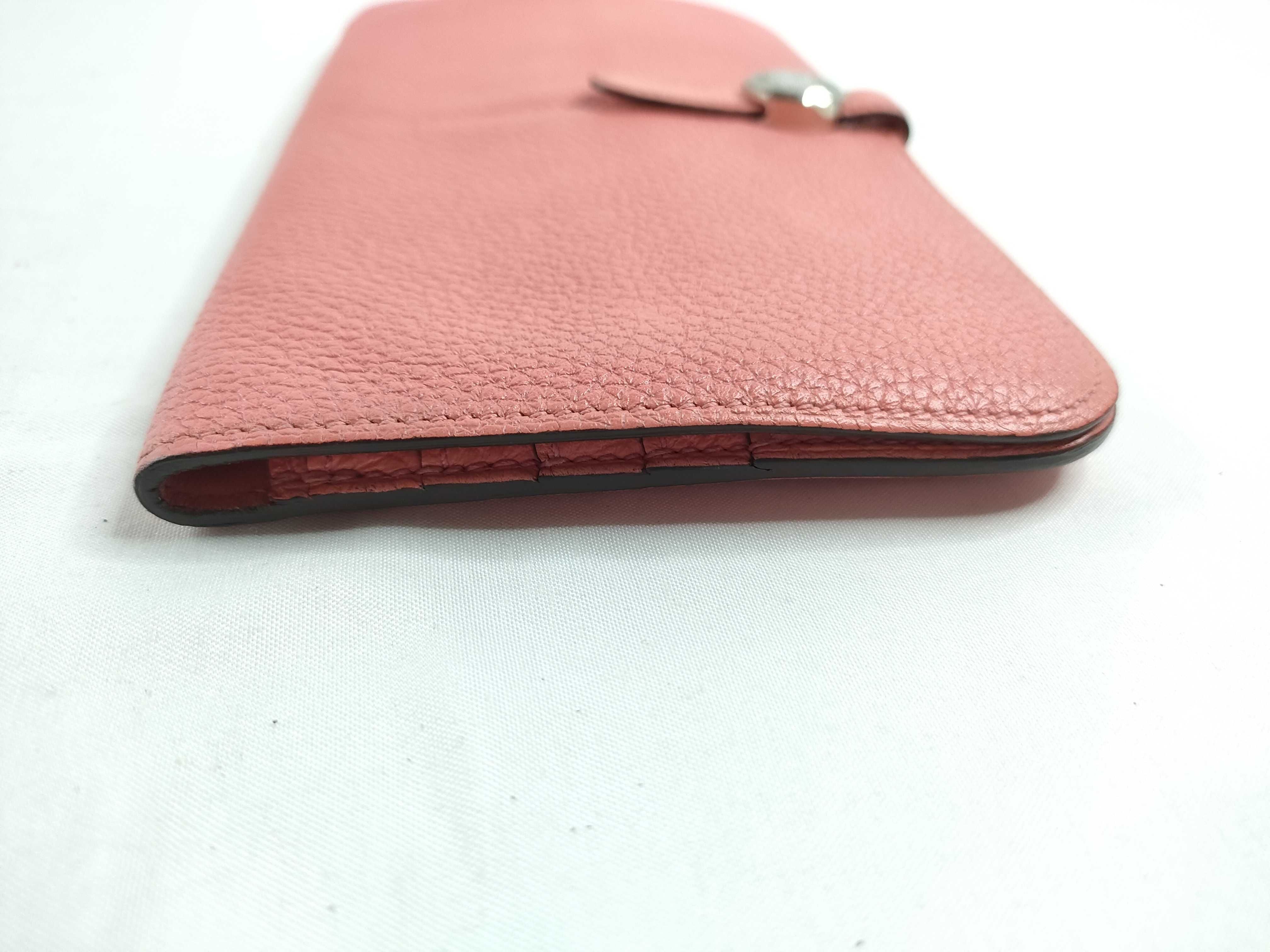 Dogon Long Wallet, T stamp, Pink, Silver Hardware — view 7