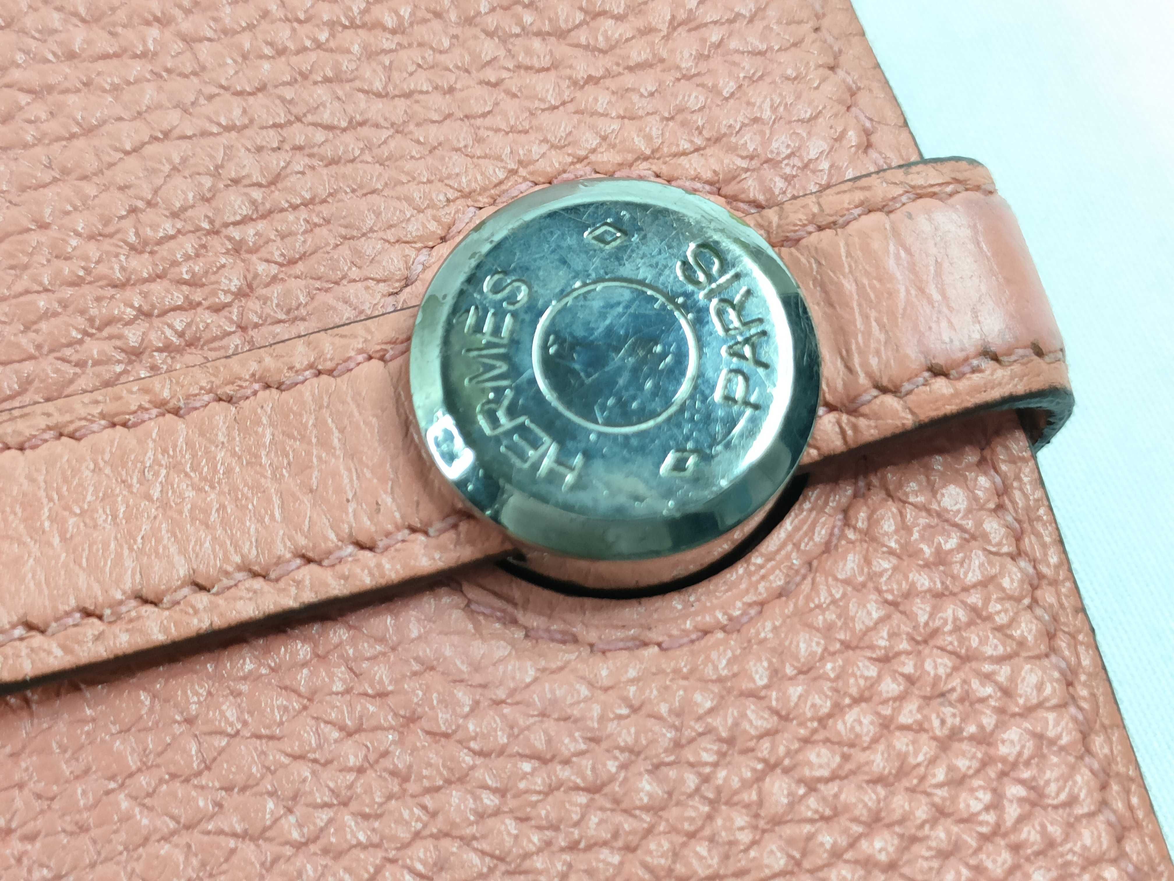 Dogon Long Wallet, T stamp, Pink, Silver Hardware — view 8