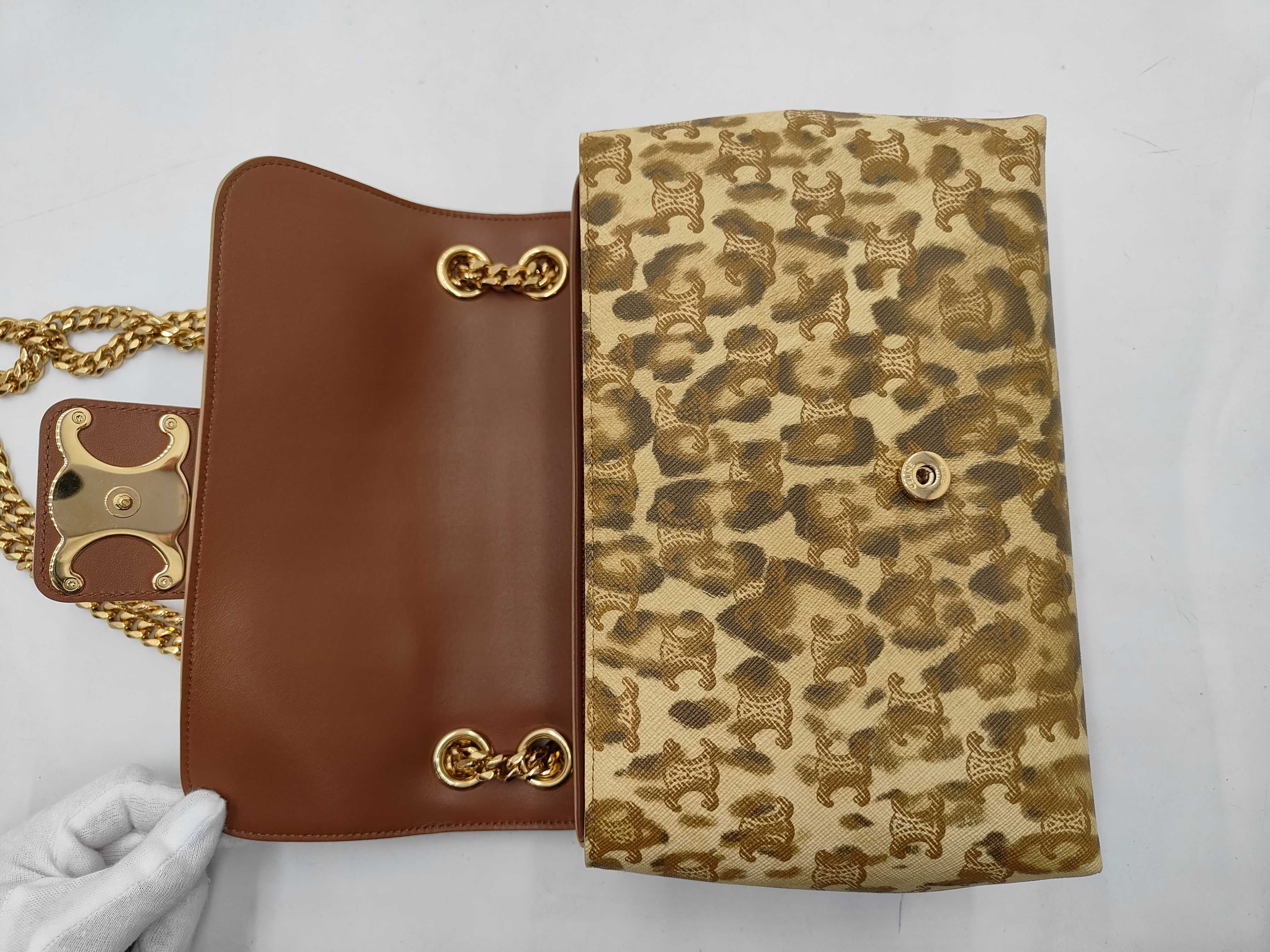 Unused Victoire Chain Shoulder Leopard Print Shoulder Bag — view 8