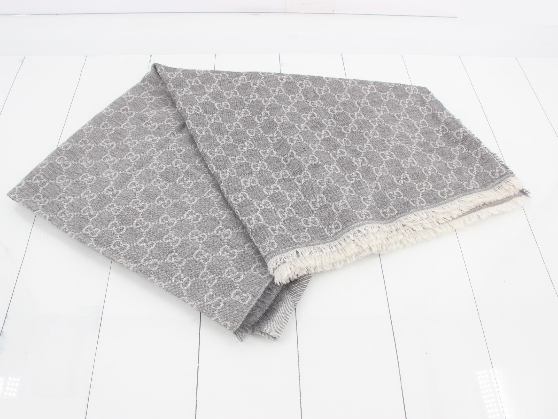 GG Monogram Wool Stole — view 2