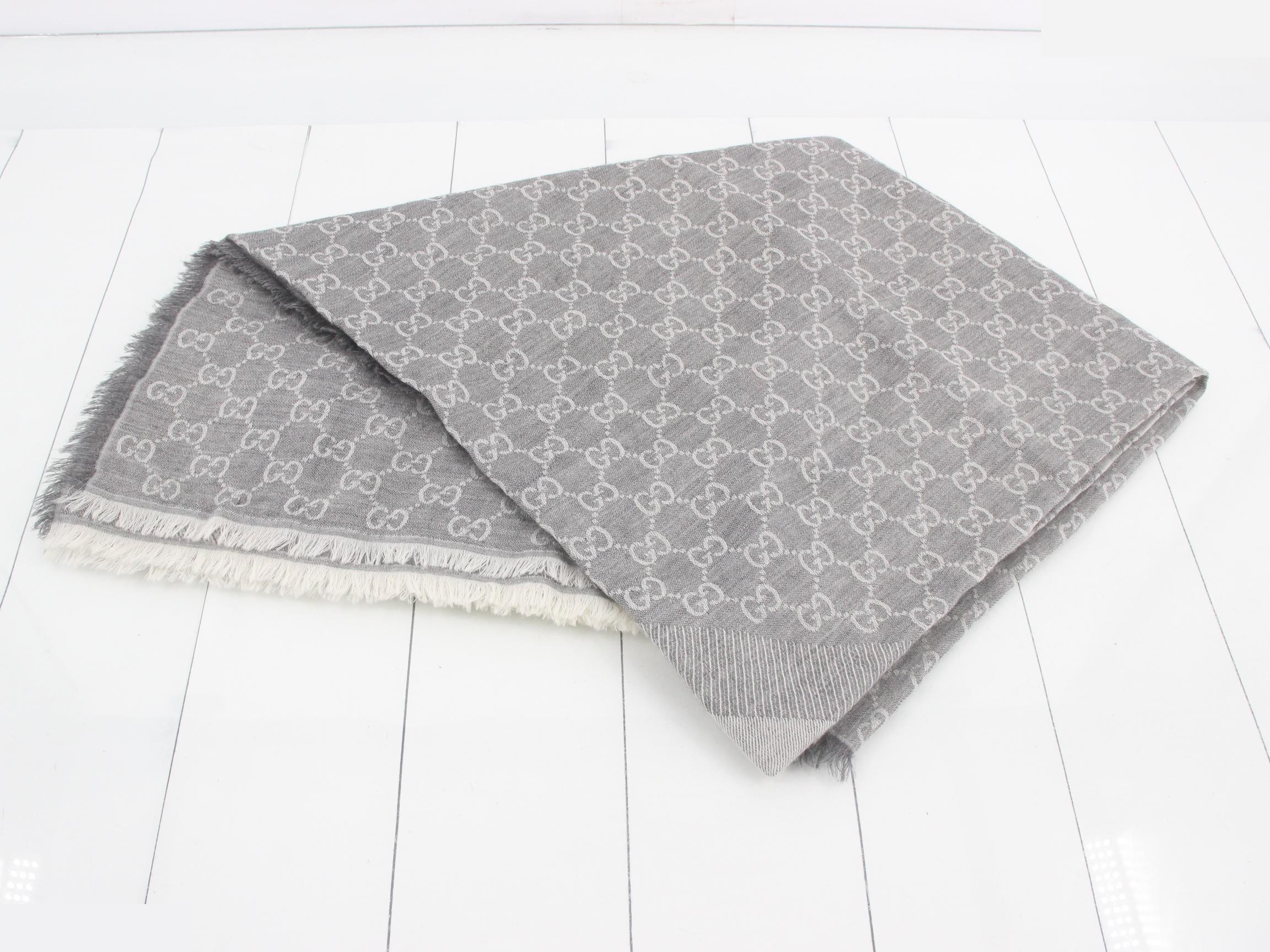 GG Monogram Wool Stole — view 3