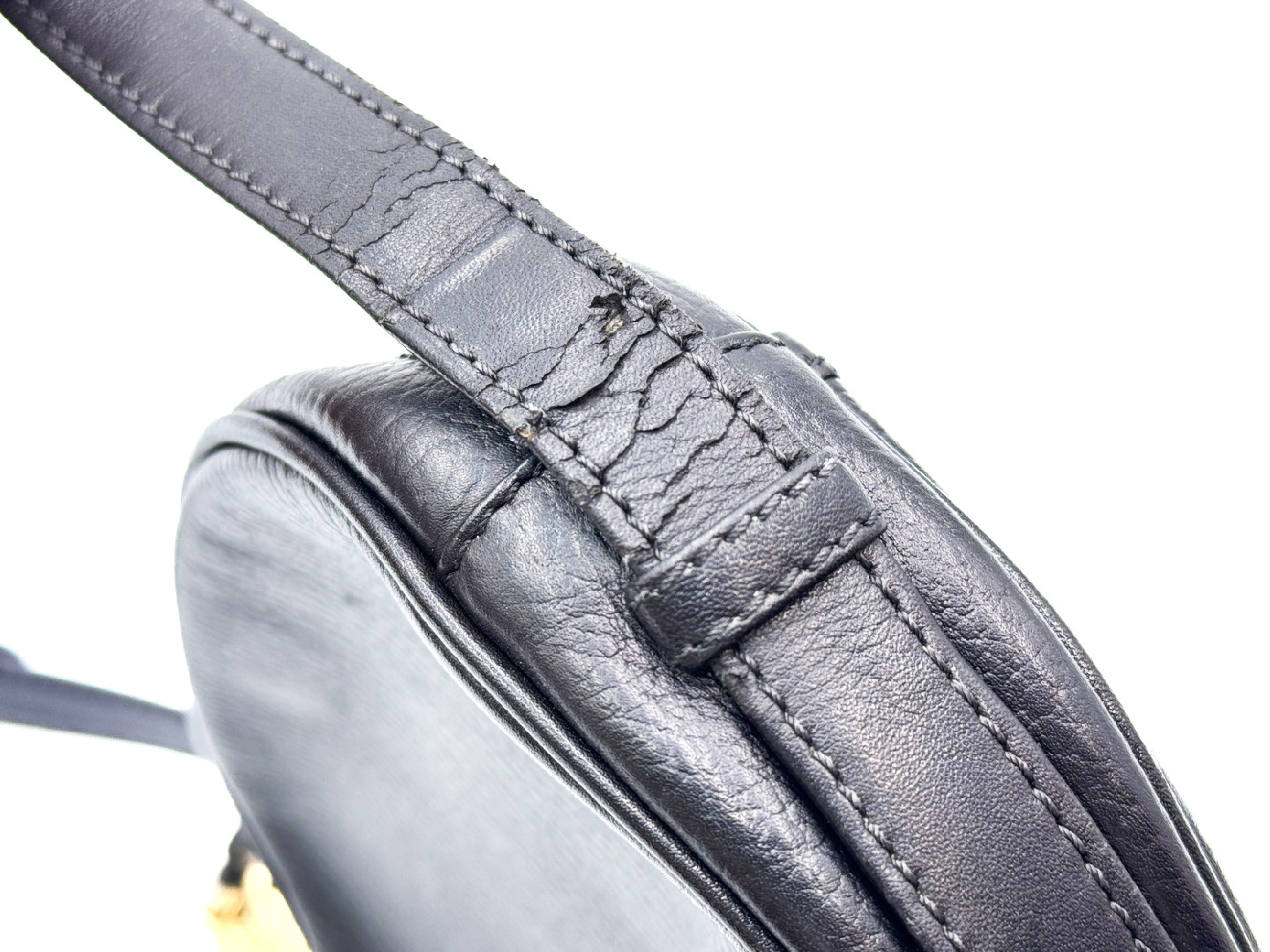 Anagram Gold Hardware Leather Shoulder Bag — view 11