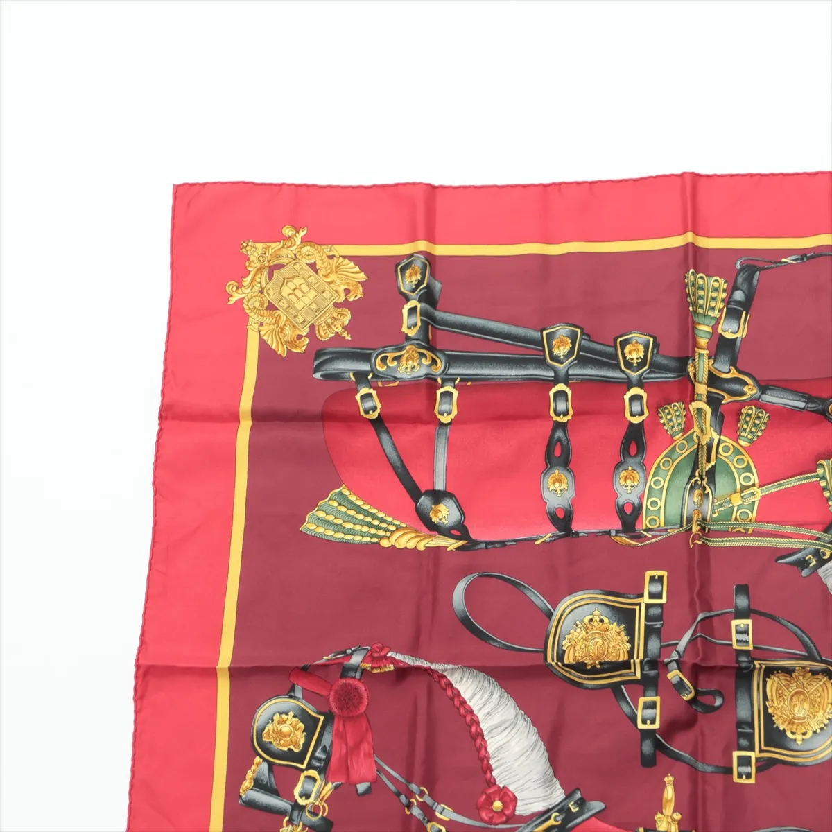 KARE 90 HARNAIS DE COUR Royal Horse Gear Scarf Silk Red — view 2