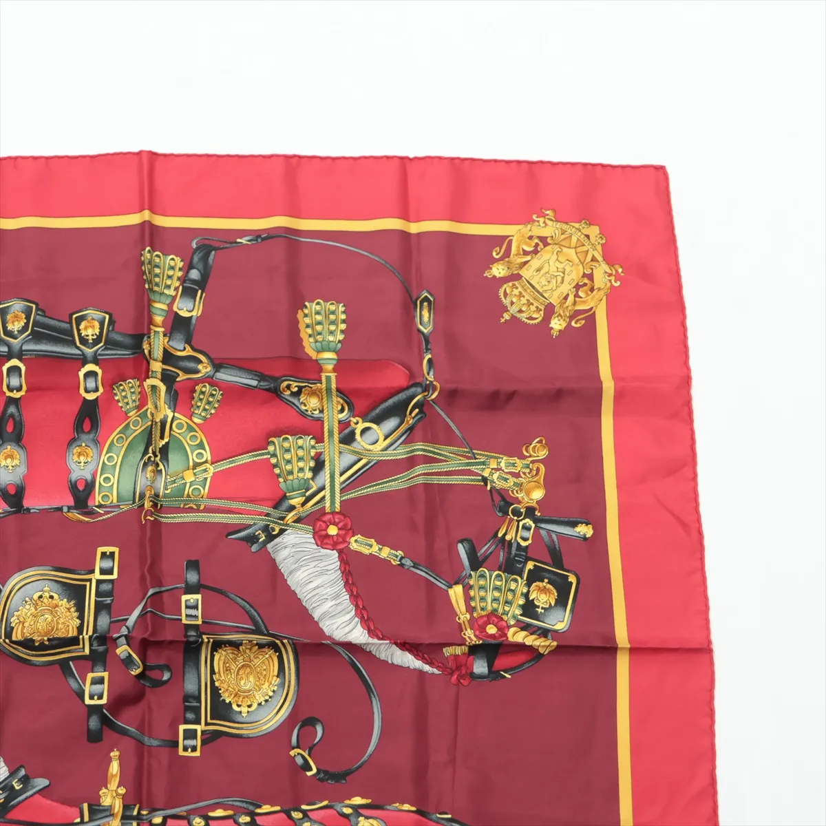 KARE 90 HARNAIS DE COUR Royal Horse Gear Scarf Silk Red — view 3