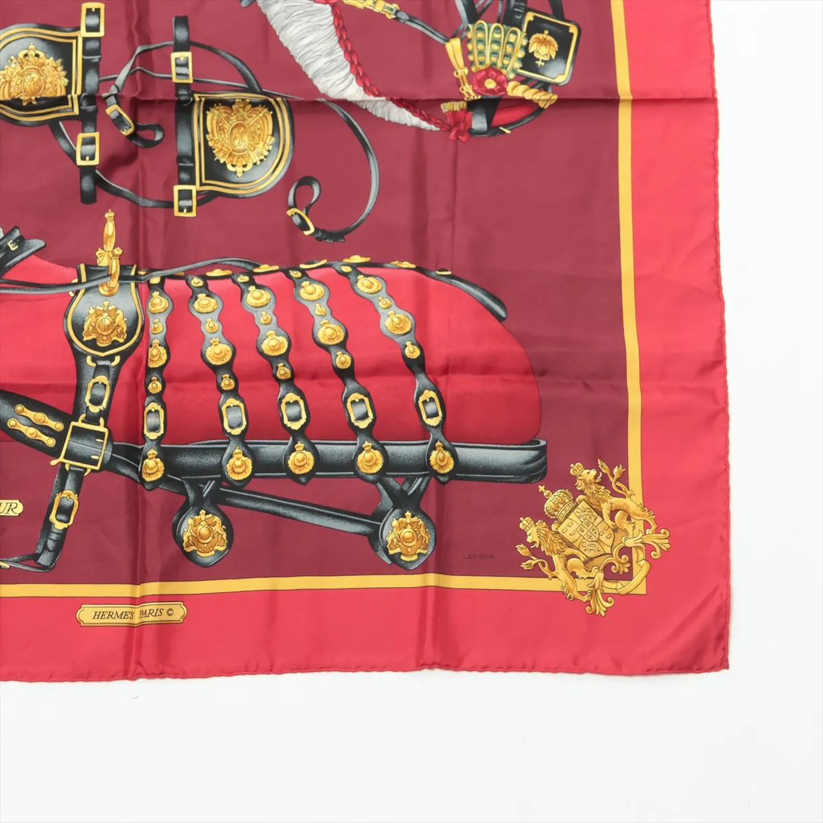 KARE 90 HARNAIS DE COUR Royal Horse Gear Scarf Silk Red — view 4