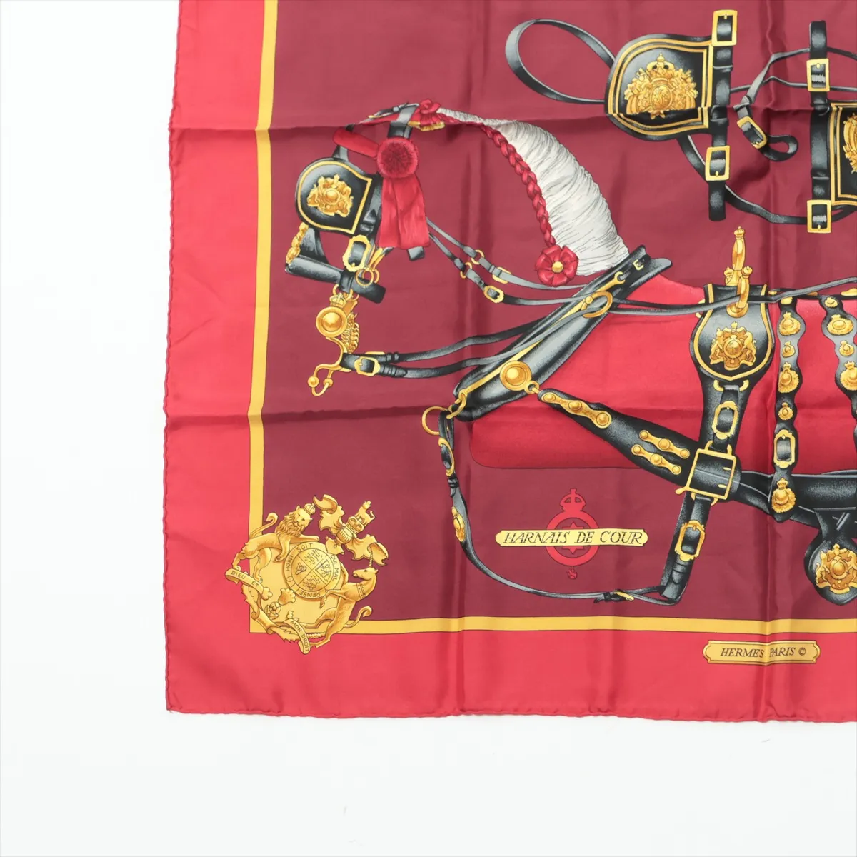 KARE 90 HARNAIS DE COUR Royal Horse Gear Scarf Silk Red — view 5