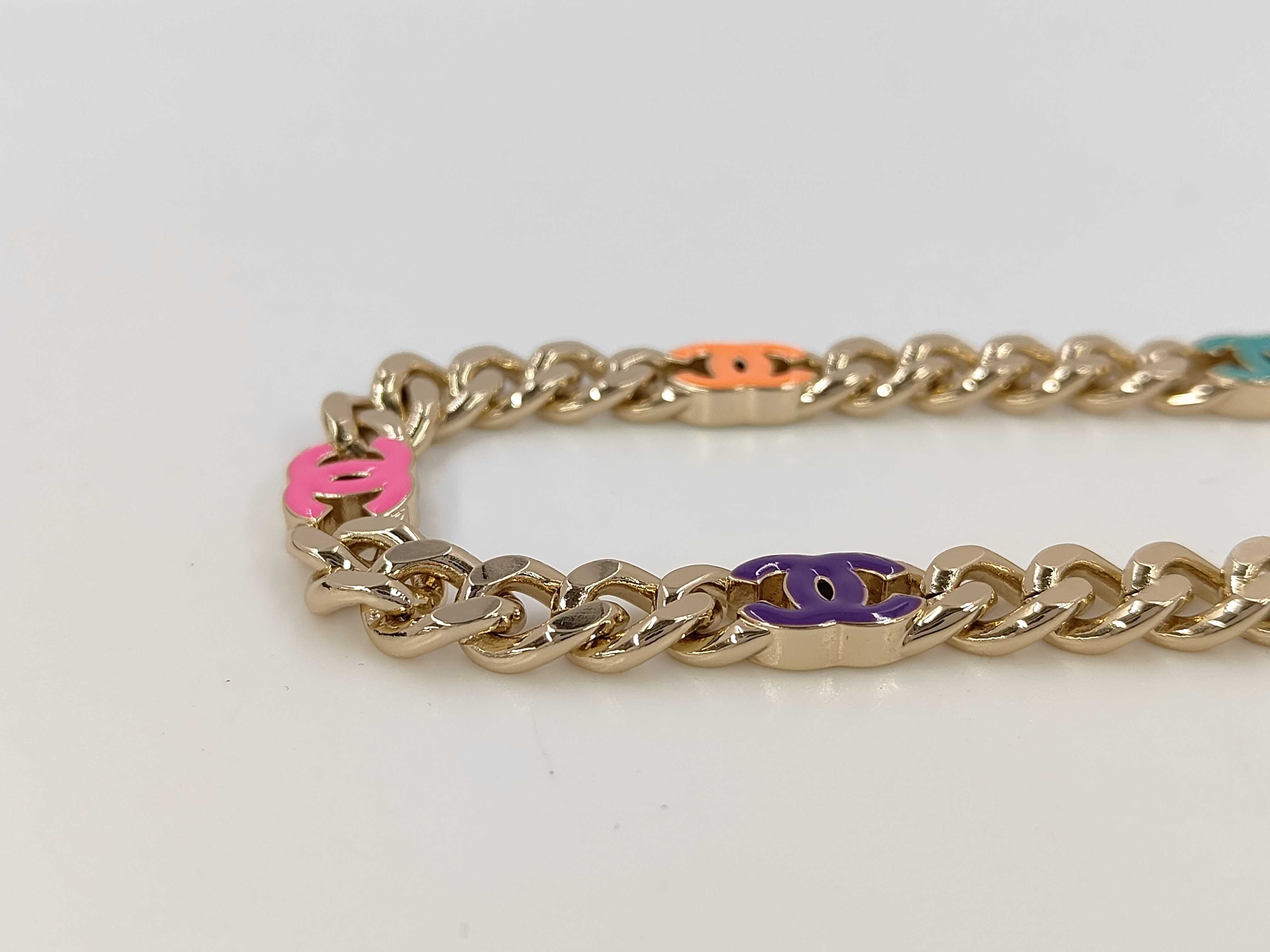 Necklace B24C Coco Mark Multicolor Gold Choker Necklace — view 3