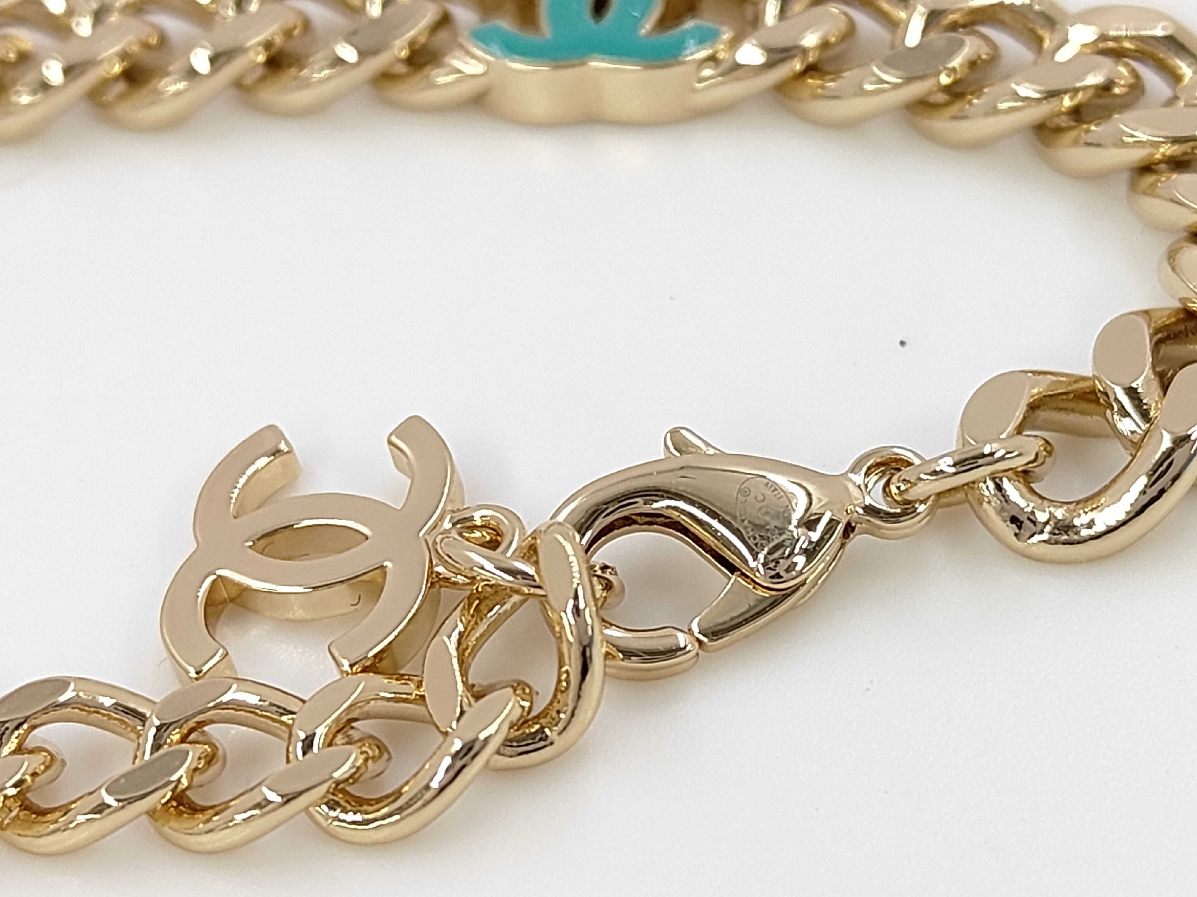 Necklace B24C Coco Mark Multicolor Gold Choker Necklace — view 4
