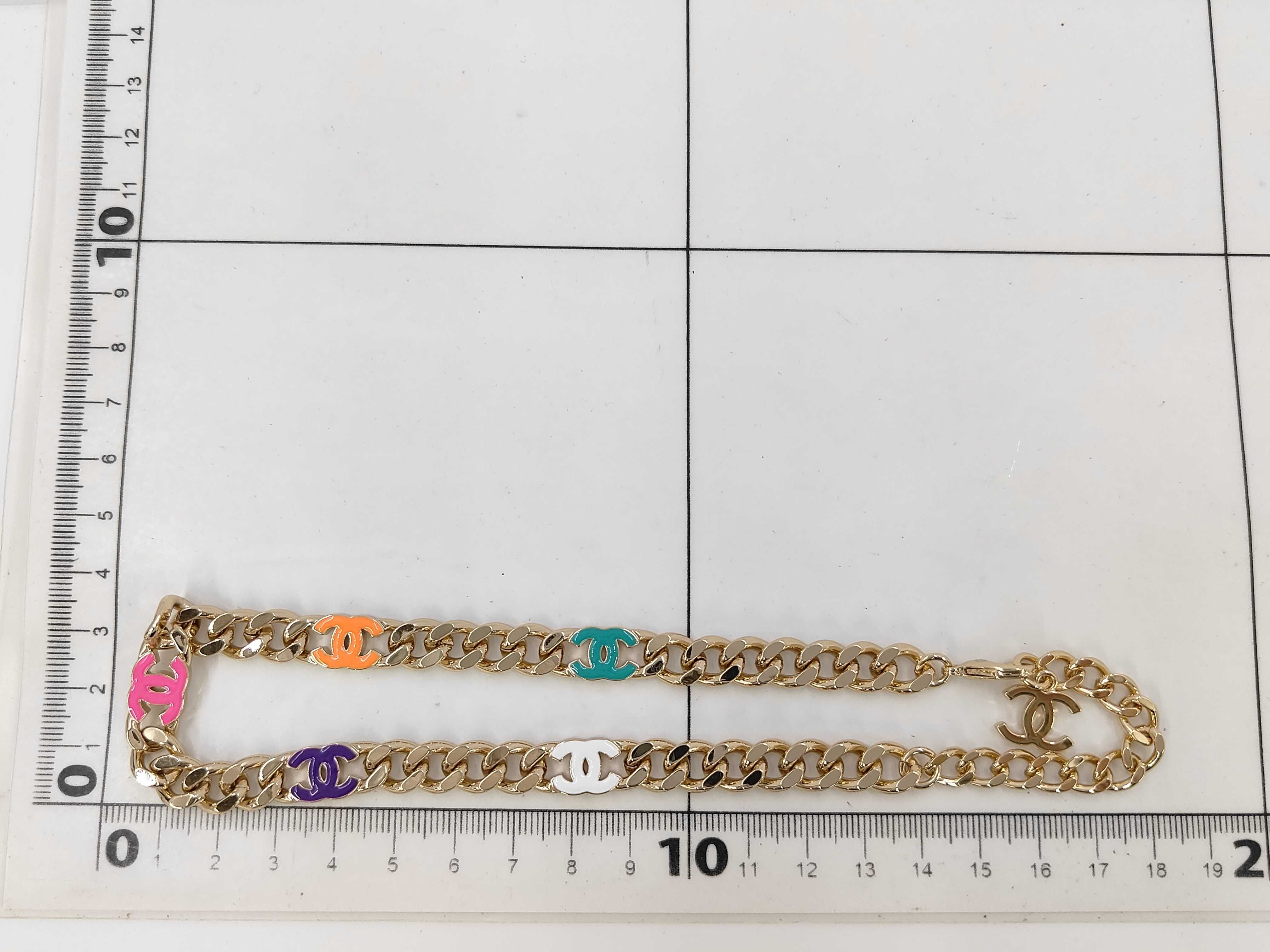 Necklace B24C Coco Mark Multicolor Gold Choker Necklace — view 6