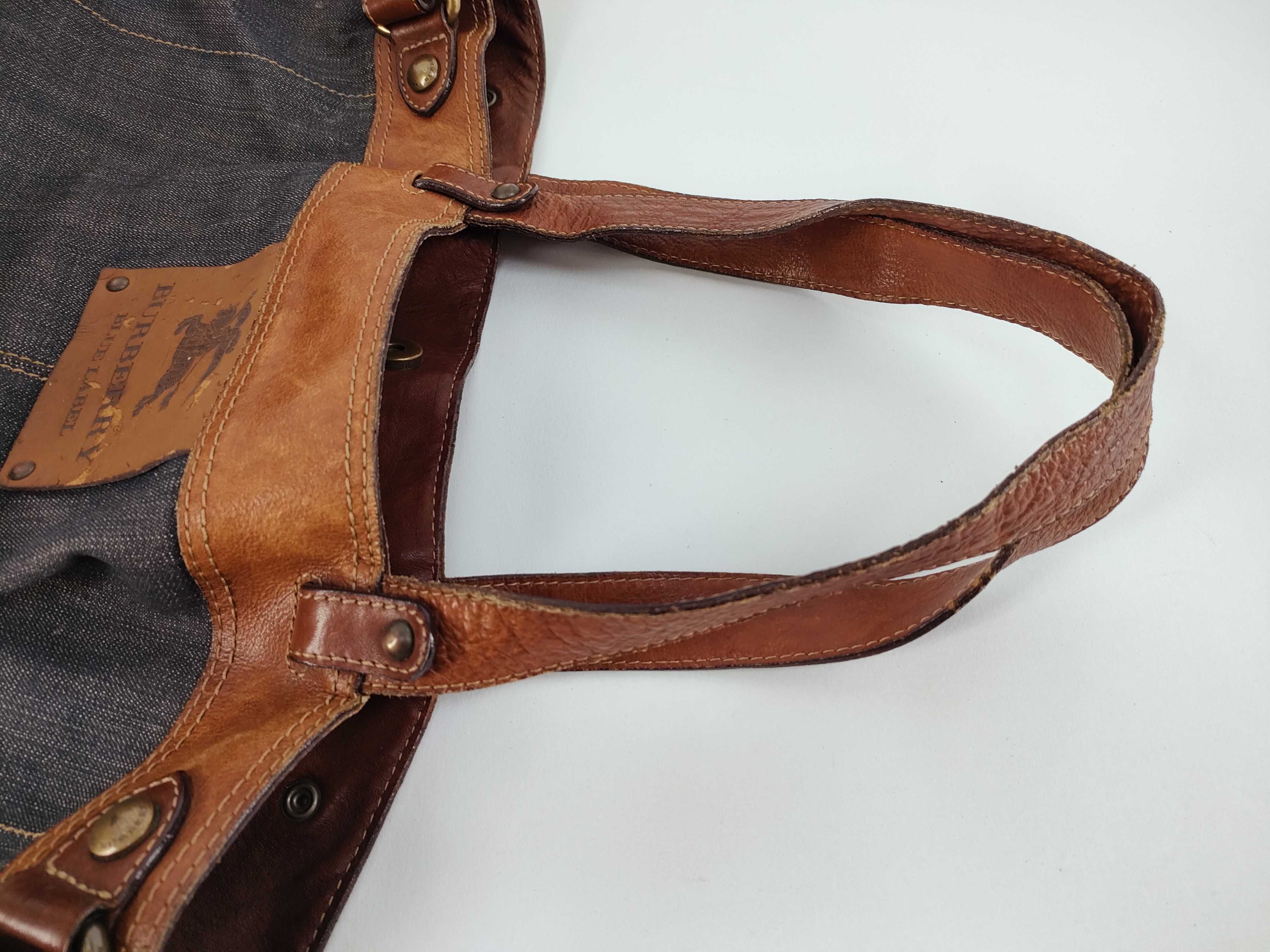 Blue Label Burberry Blue Label Denim Tote Bag — view 3