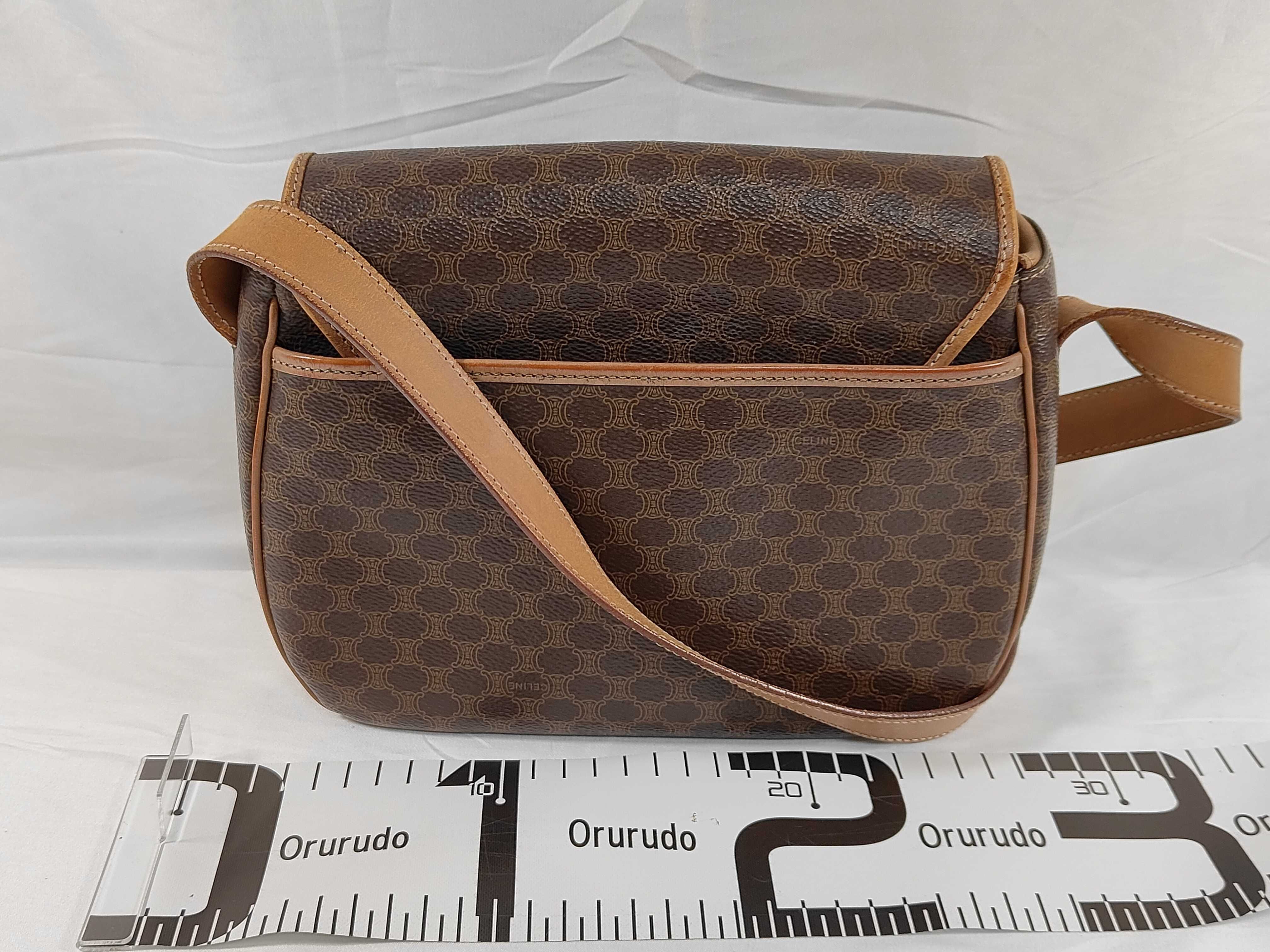 shoulder bag, Macadam pattern, brown shoulder bag — view 2
