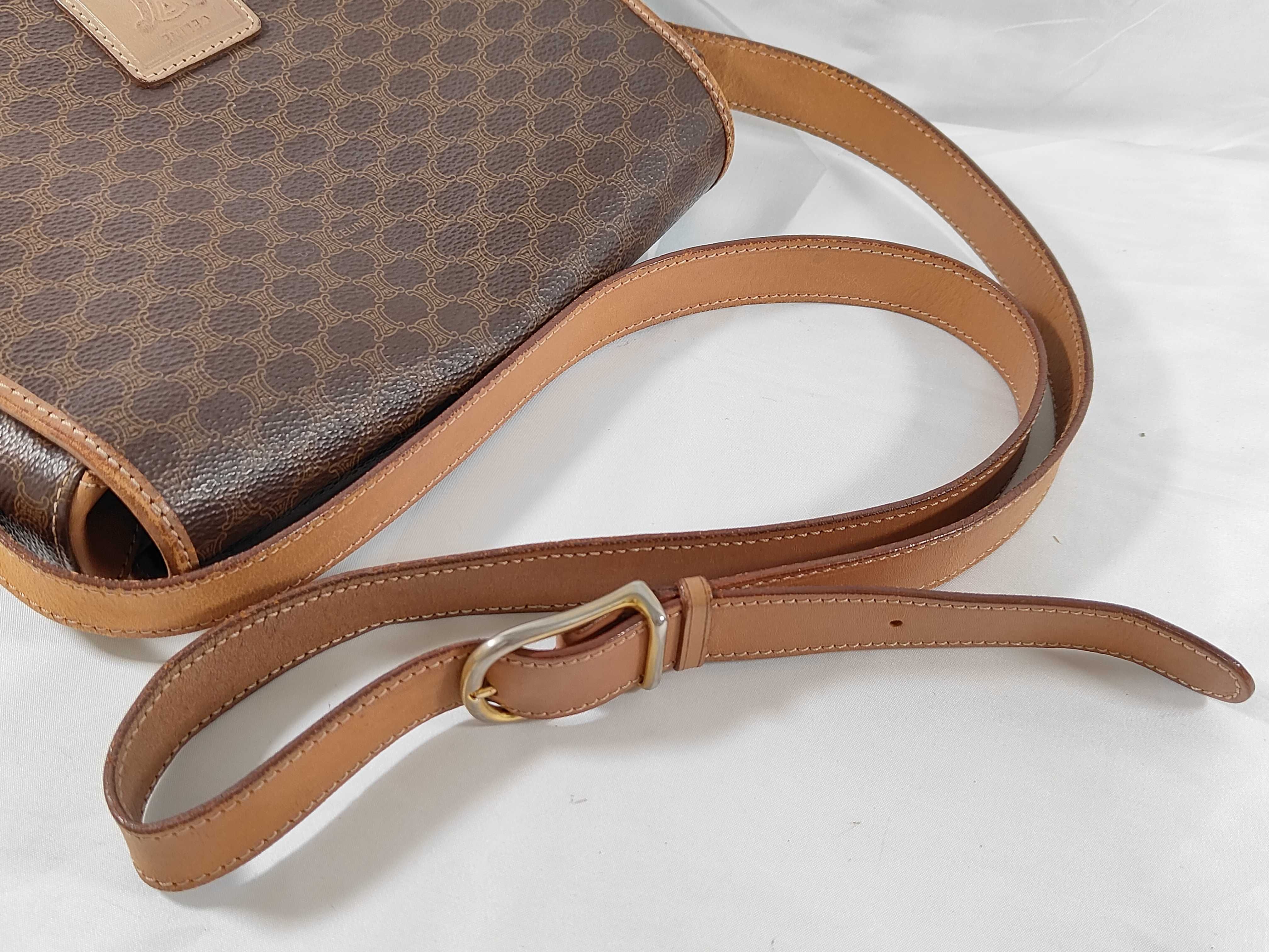 shoulder bag, Macadam pattern, brown shoulder bag — view 3