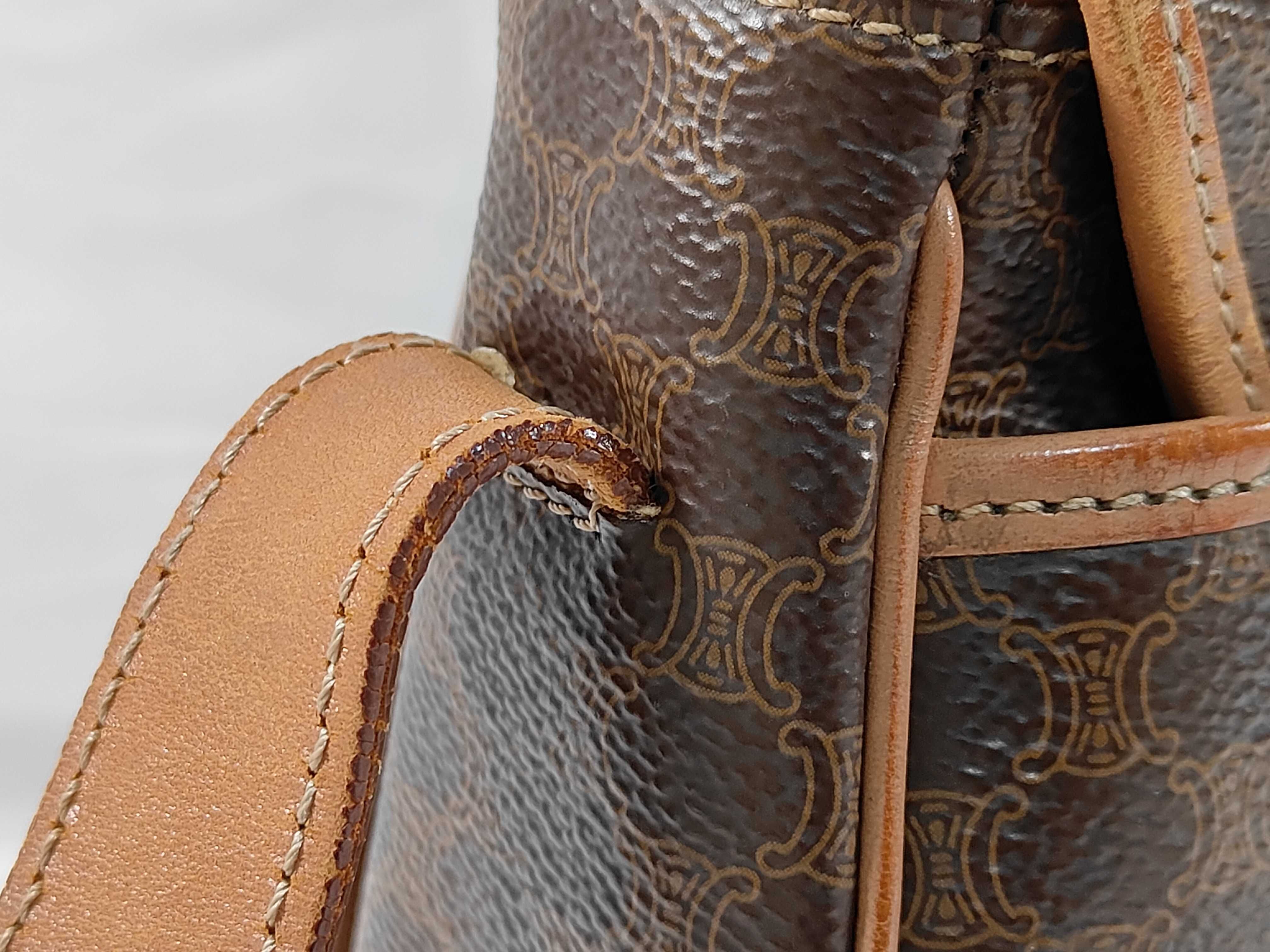 shoulder bag, Macadam pattern, brown shoulder bag — view 5