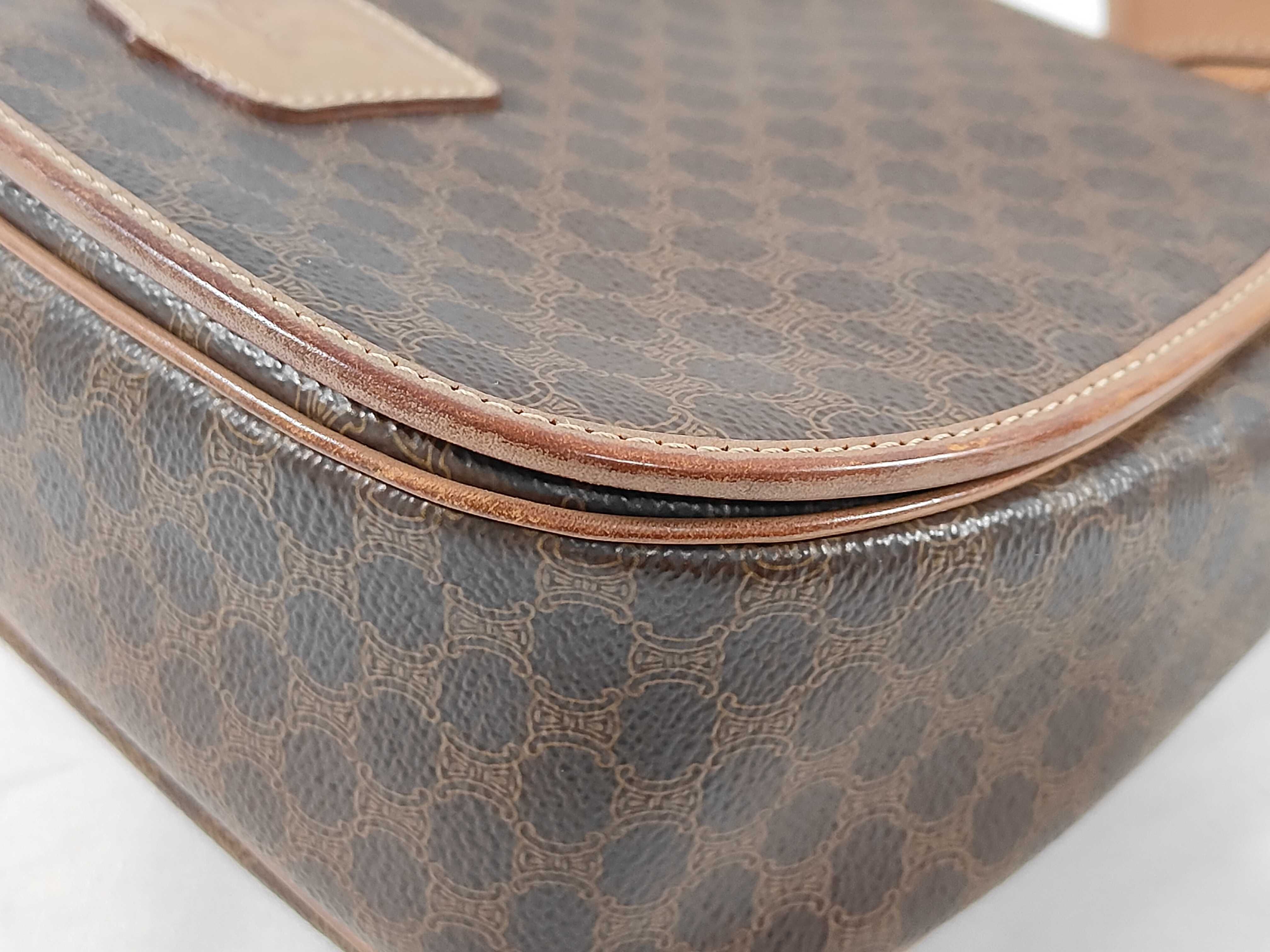 shoulder bag, Macadam pattern, brown shoulder bag — view 6