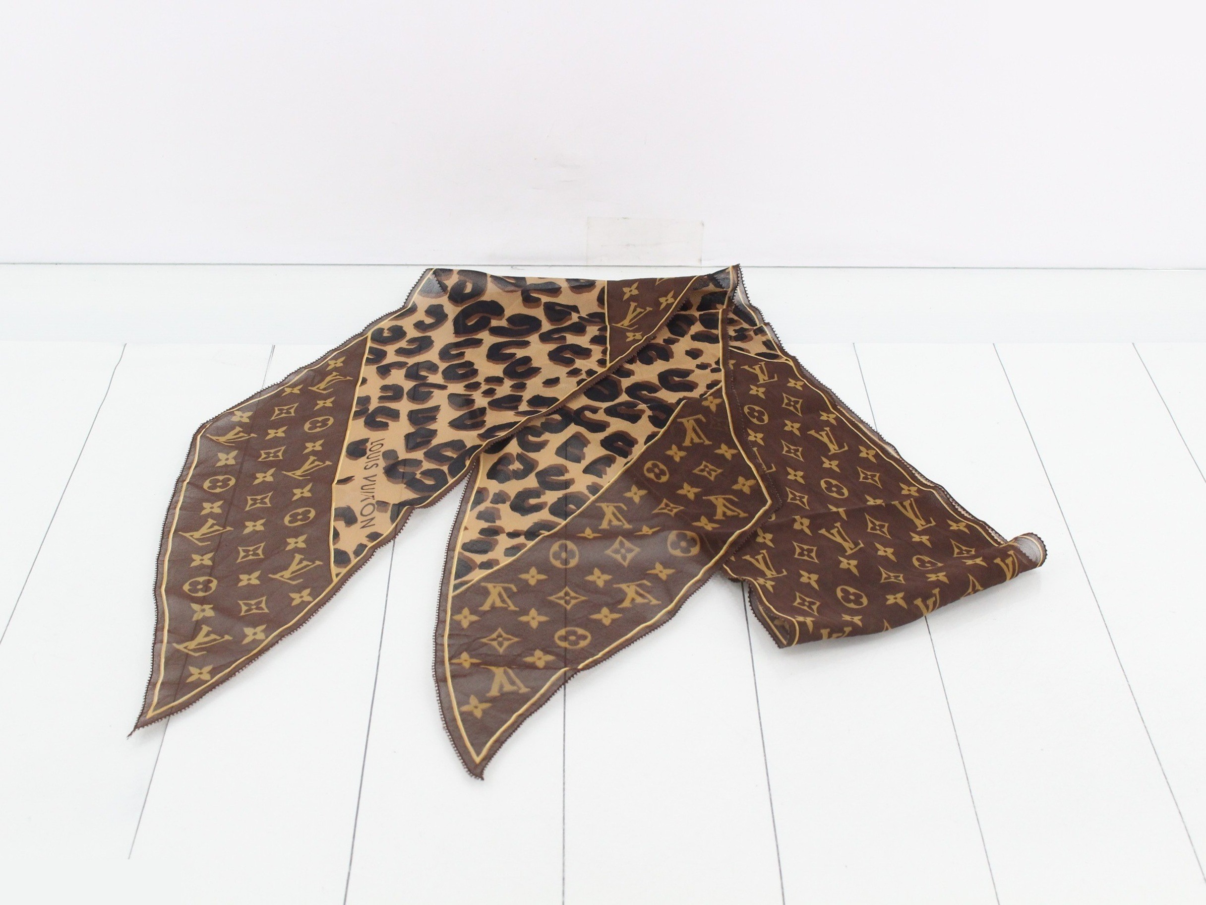 Echarpe Monogram Leopard — view 2
