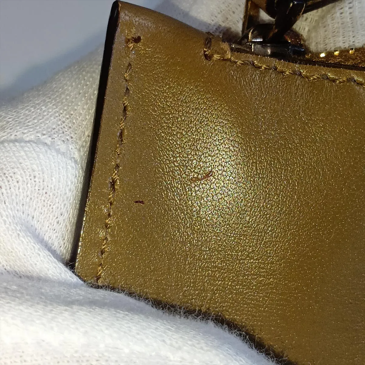 Diamante 247209 Canvas x Leather Tote Bag Beige x Brown — view 15