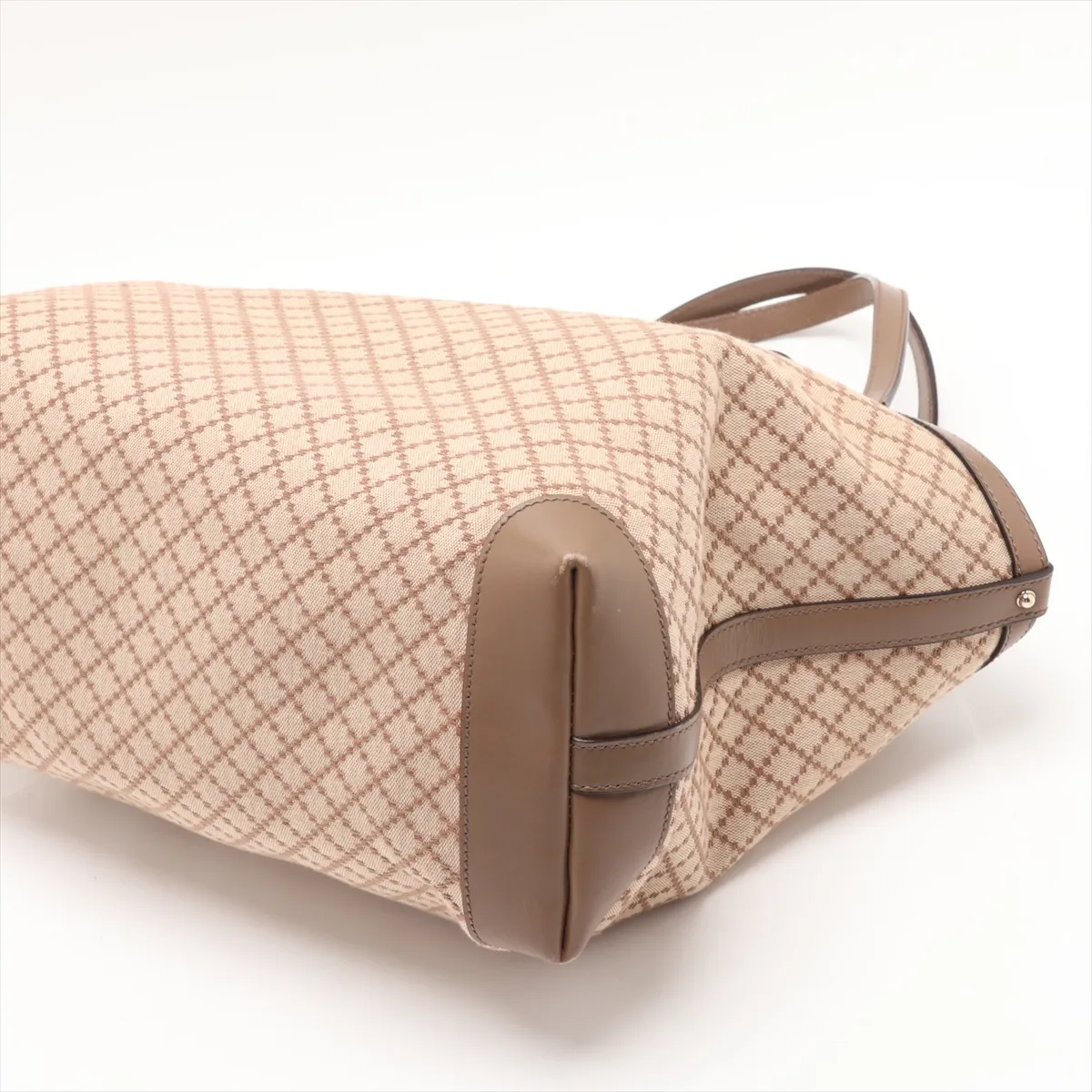 Diamante 247209 Canvas x Leather Tote Bag Beige x Brown — view 3