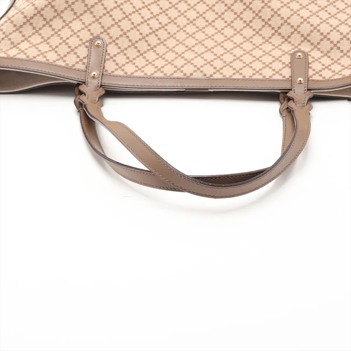 Diamante 247209 Canvas x Leather Tote Bag Beige x Brown — view 5