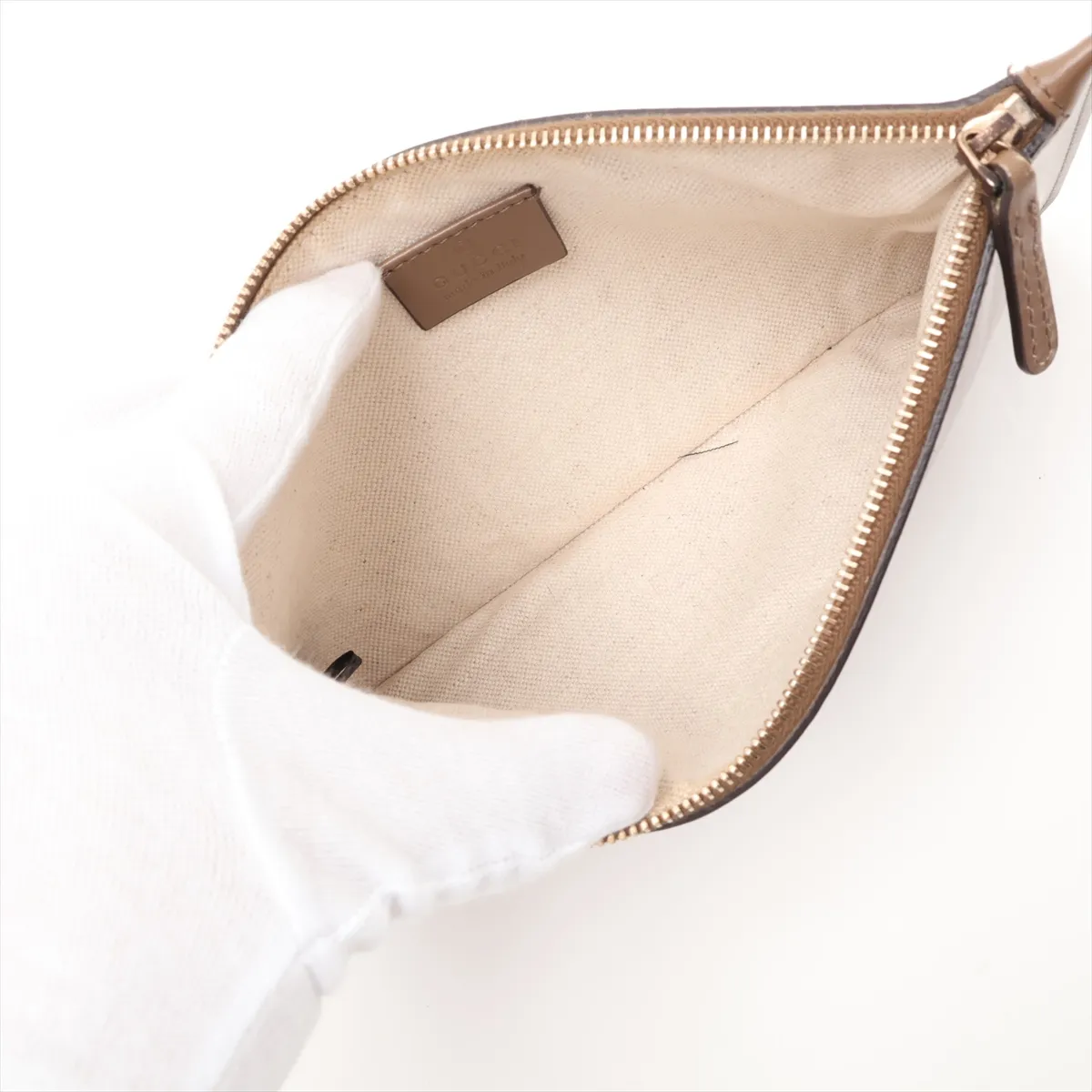 Diamante 247209 Canvas x Leather Tote Bag Beige x Brown — view 8