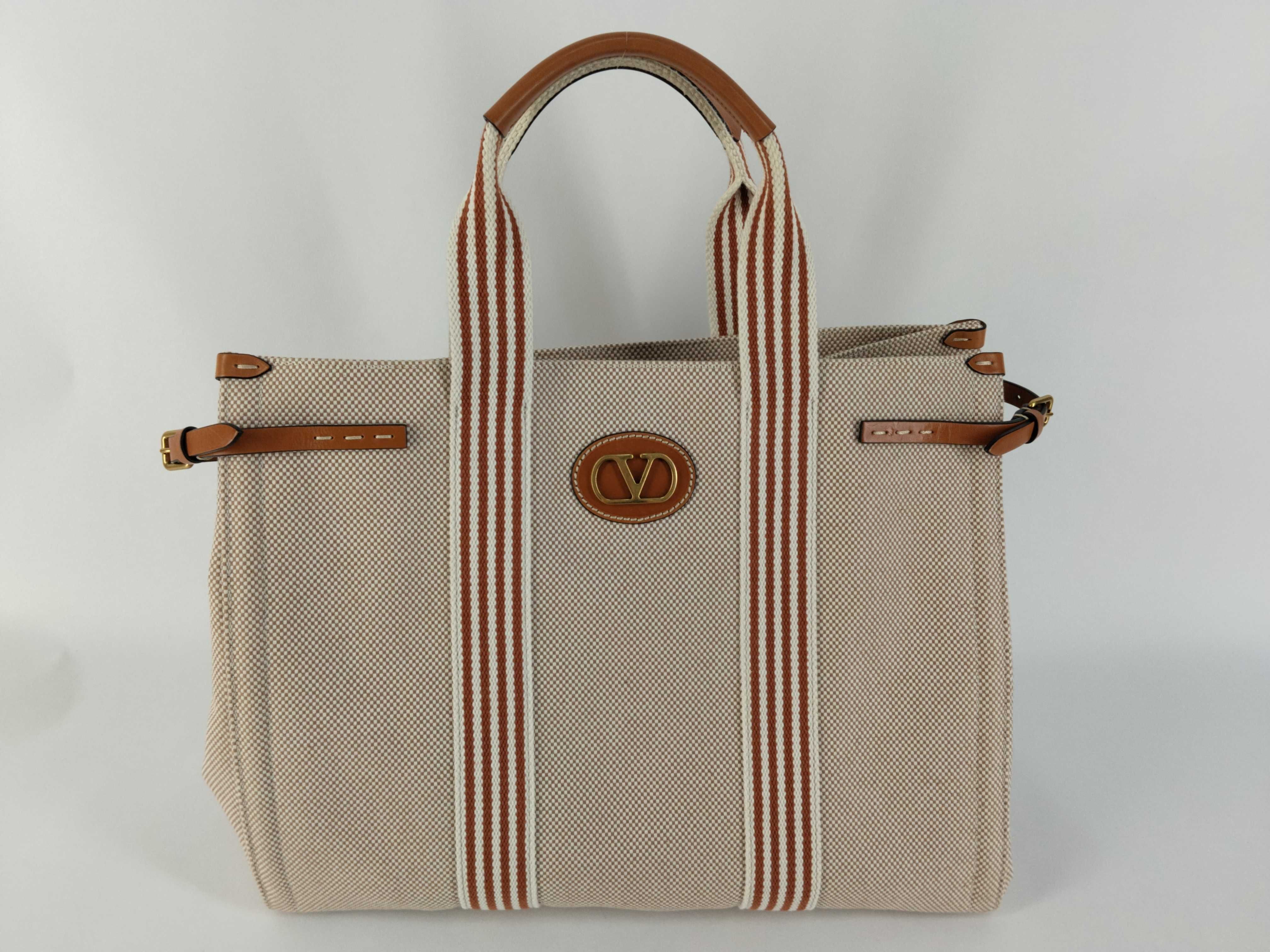 bag, Valentino Antibes large canvas tote bag.