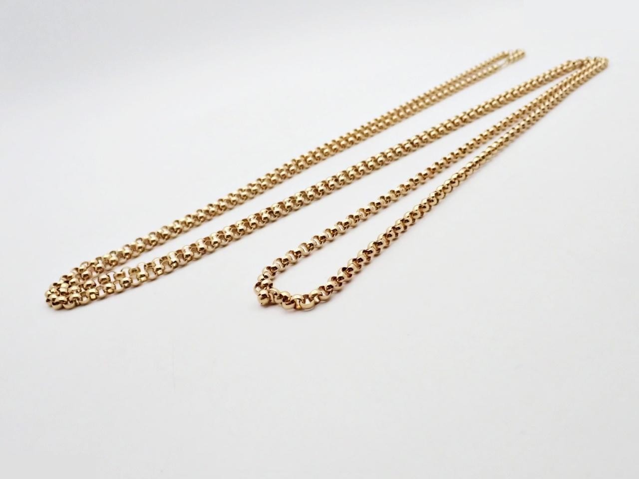 Long chain necklace, gold, chain approximately 200cm — view 3