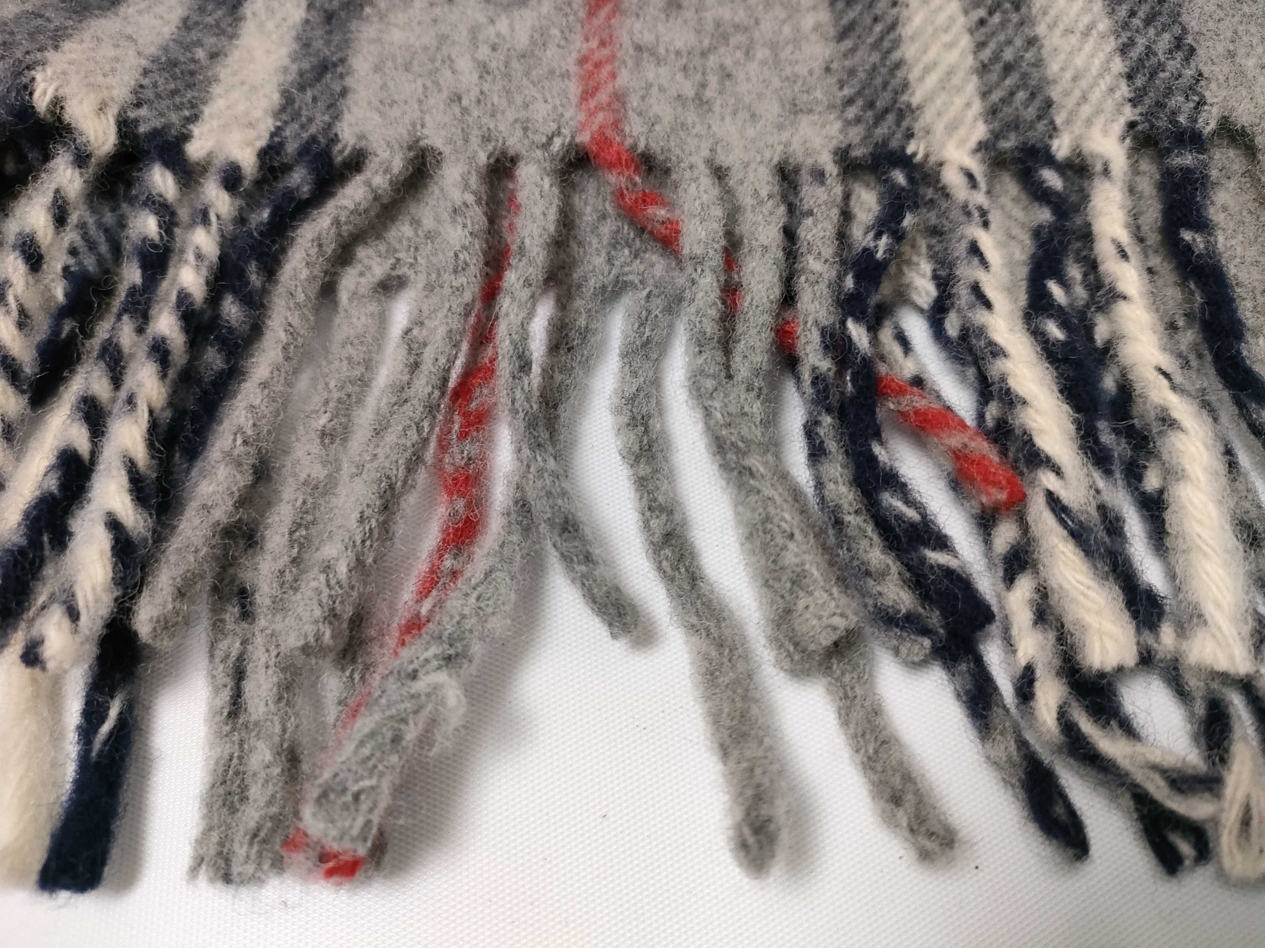 wool shawl/blanket in gray, other accessories. — view 3