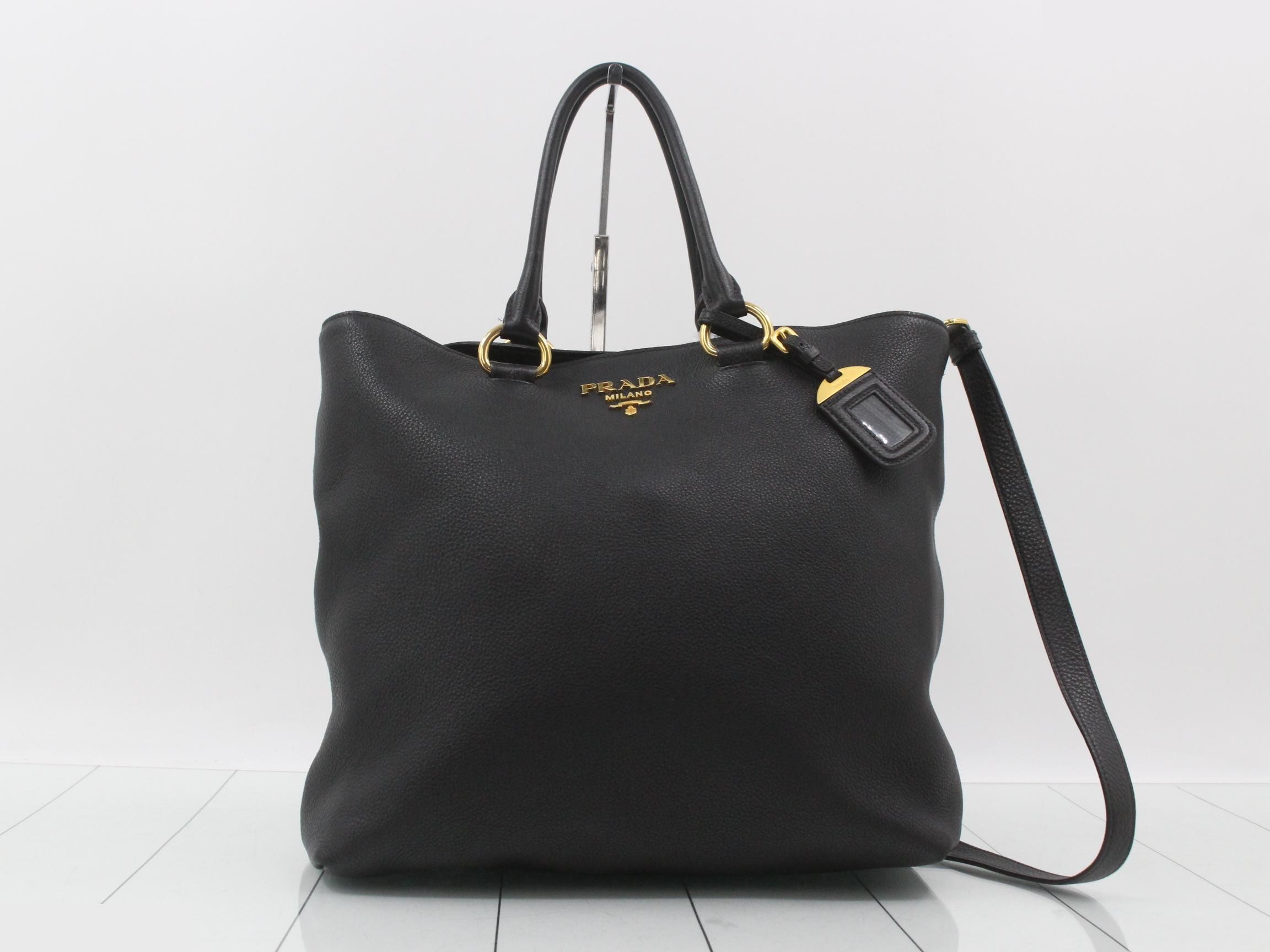 leather 2-way bag with shoulder strap