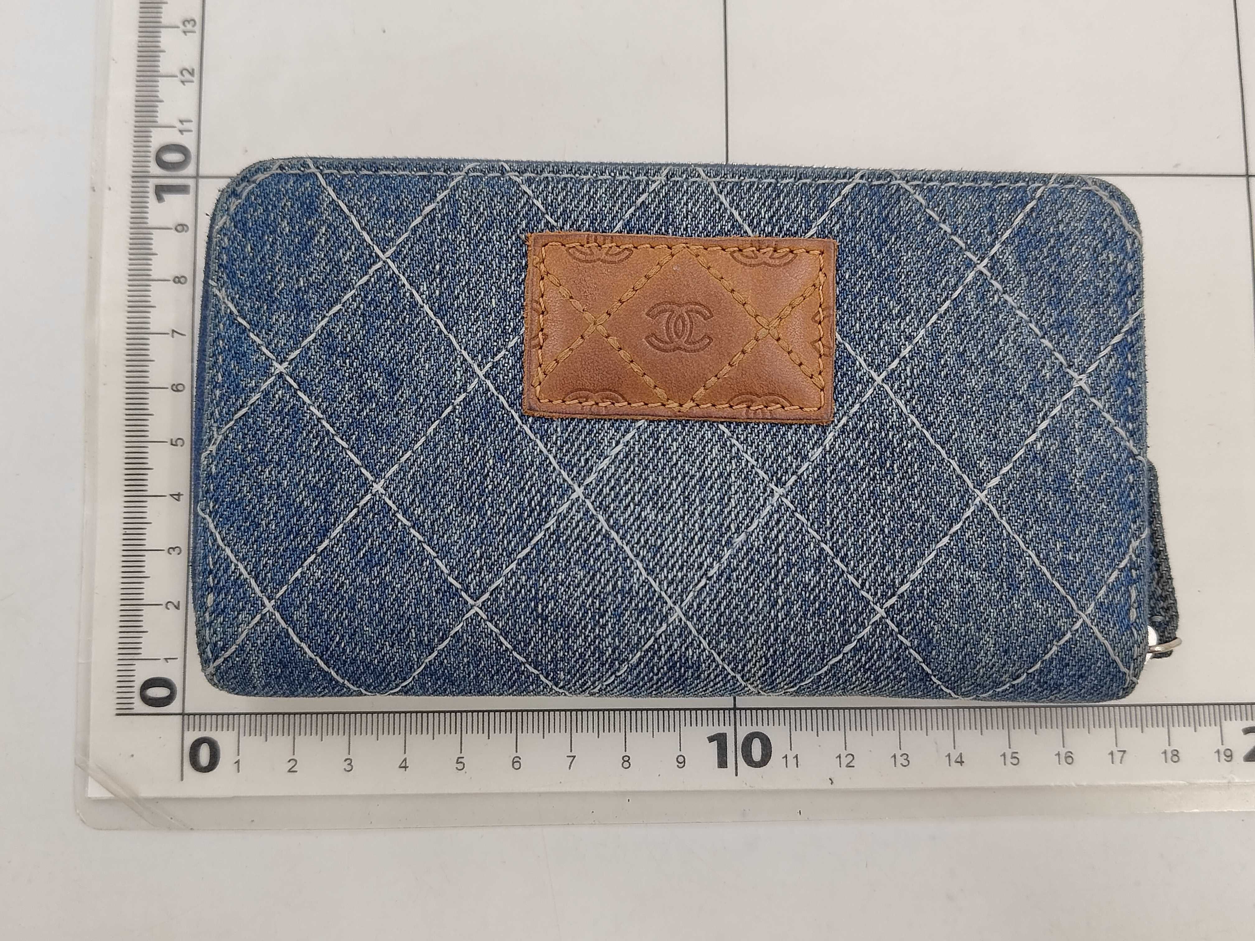 Denim Matelasse Long Wallet — view 2